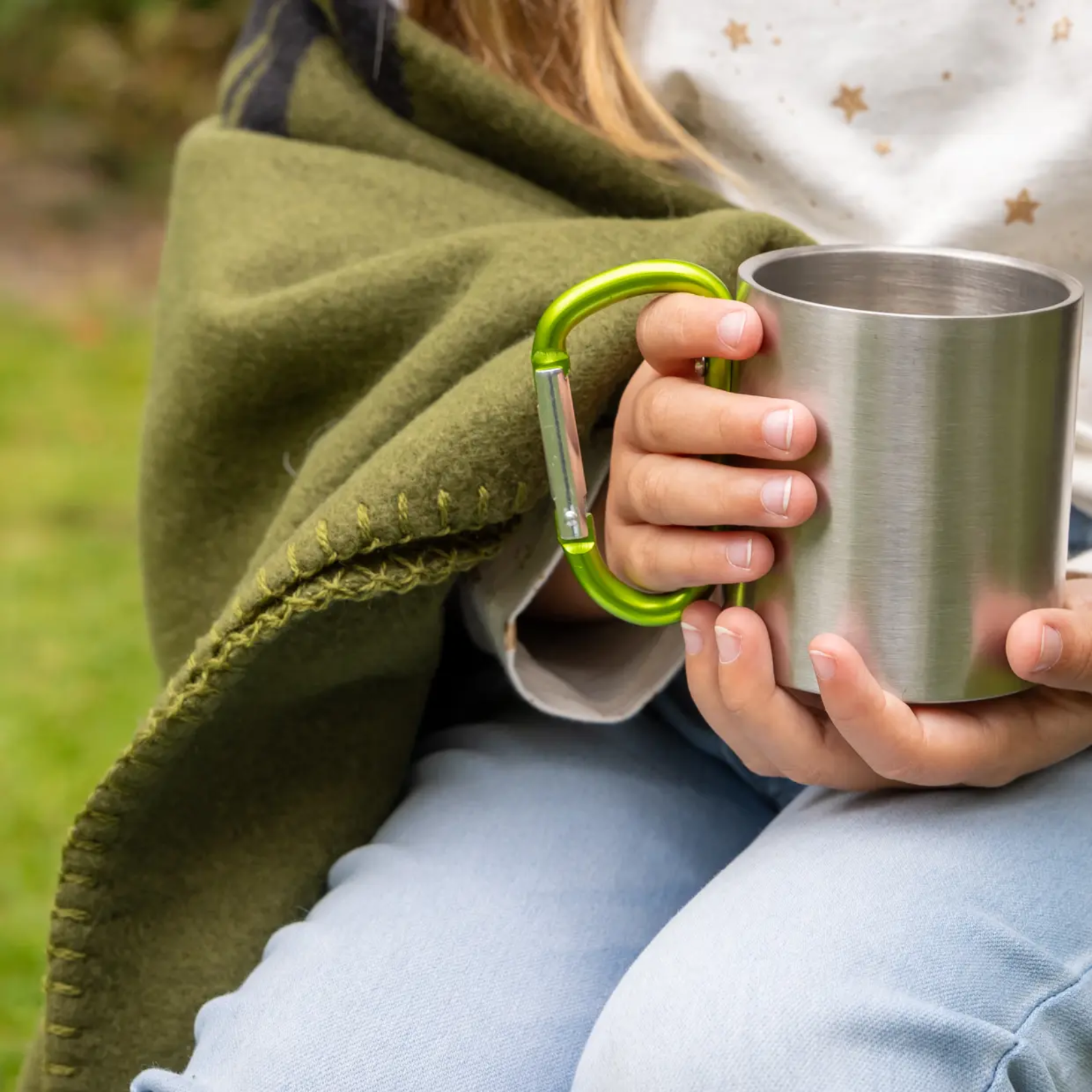 Edelstahlbecher Kinder mit Karabiner