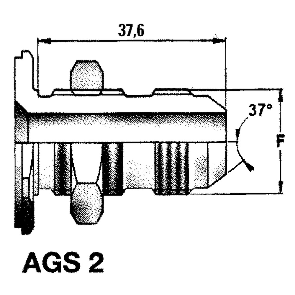 Kupplungsmuffe Push-Pull 3/4 Zoll-16UNF, langes Schottgewinde