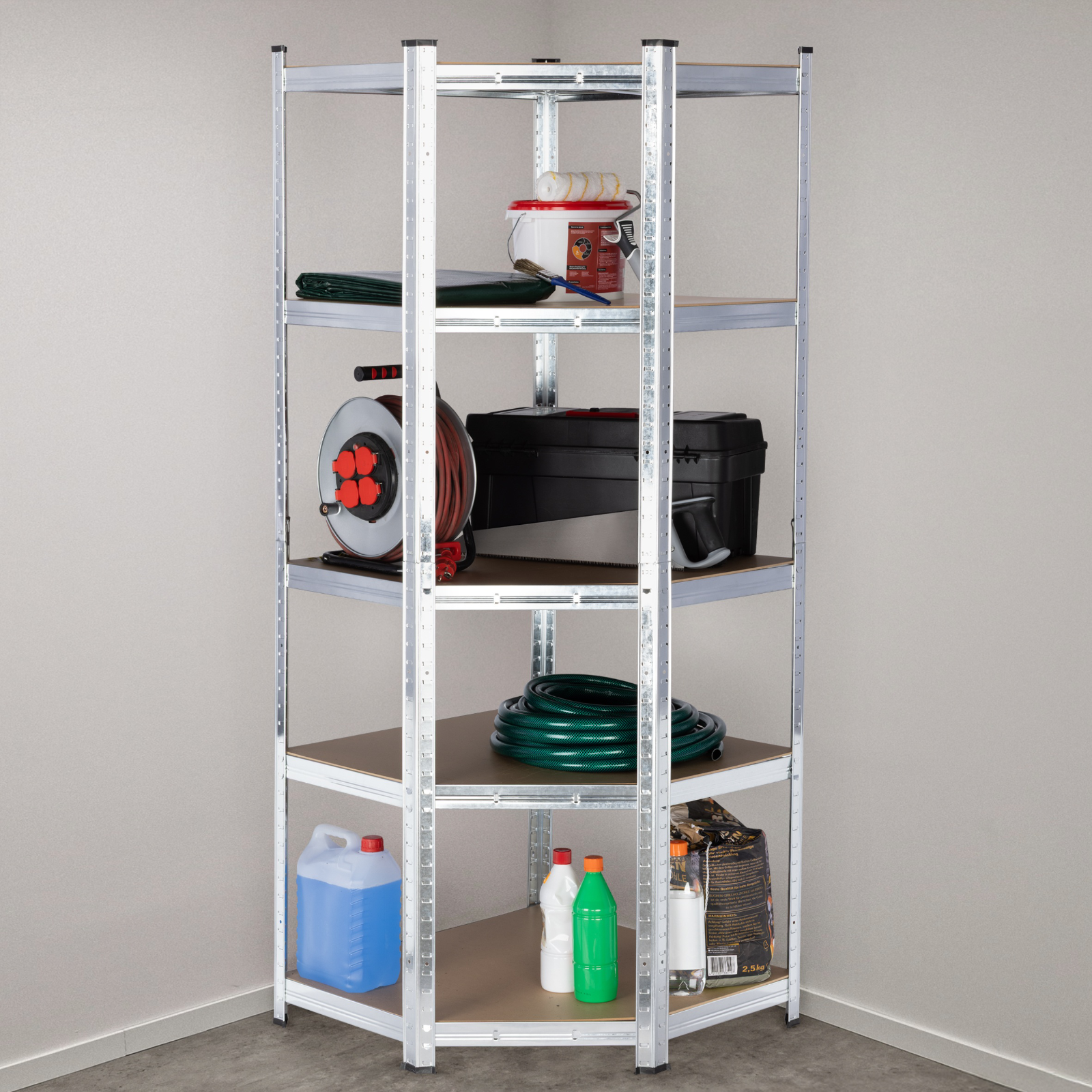 Schwerlast Eck-Regal 75 kg pro  Boden