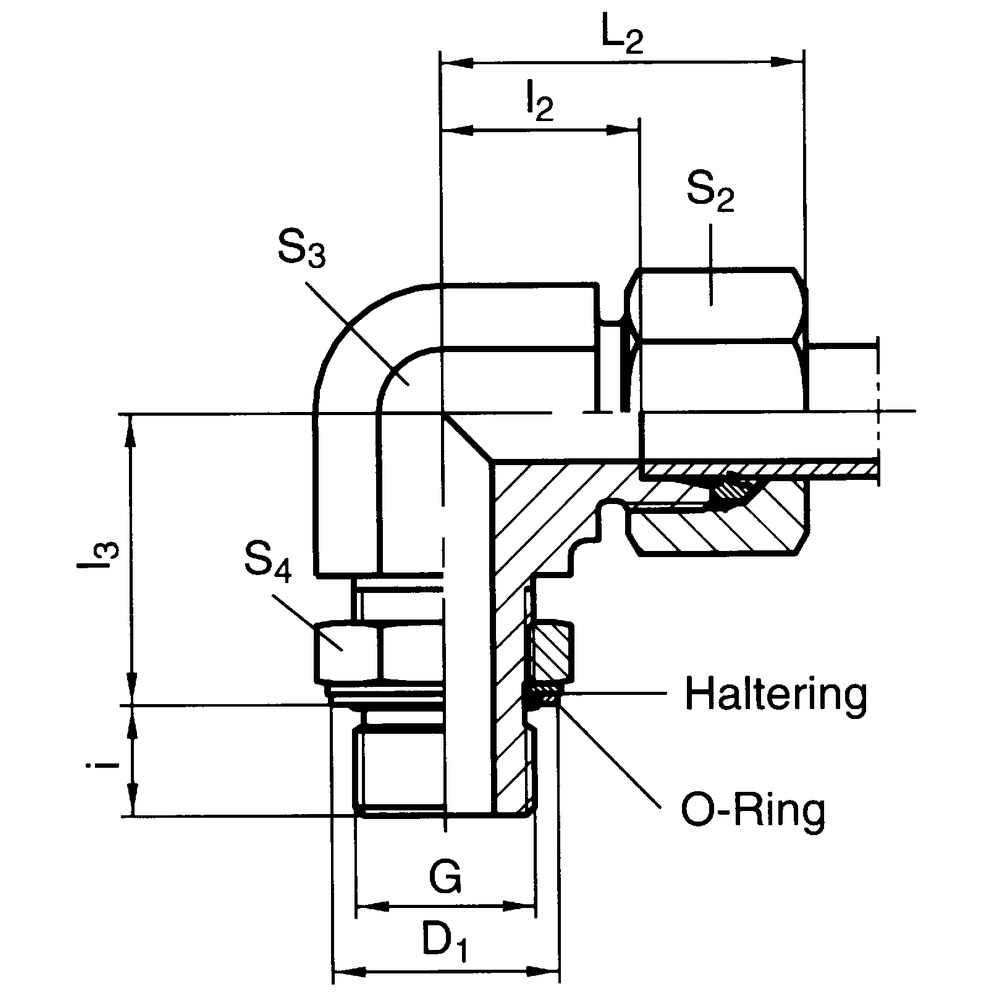 Winkelverschraubung einstellbar, Withworth-Rohrgewinde-FA5676