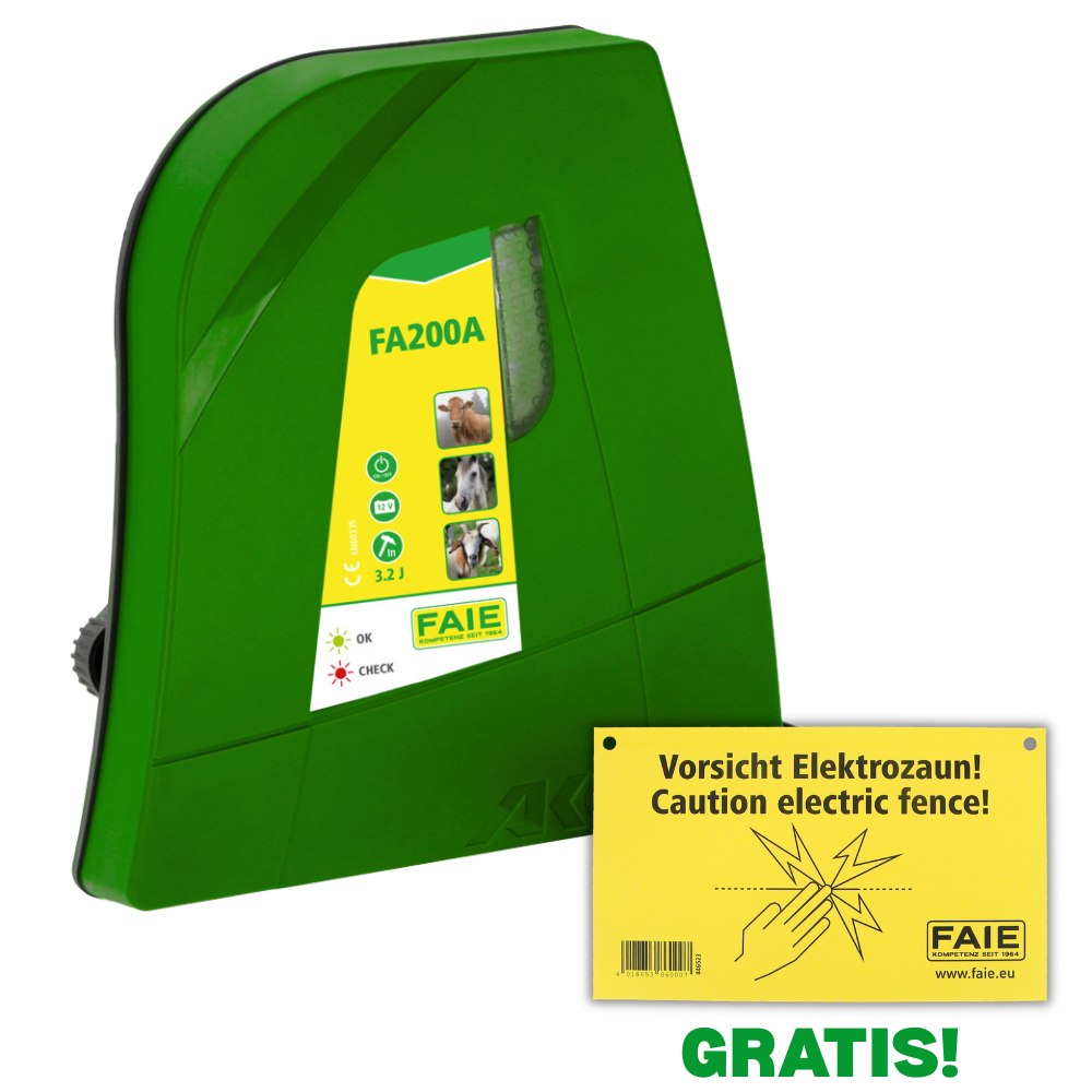 Électrificateur de clôture électrique FA200A - 12V
