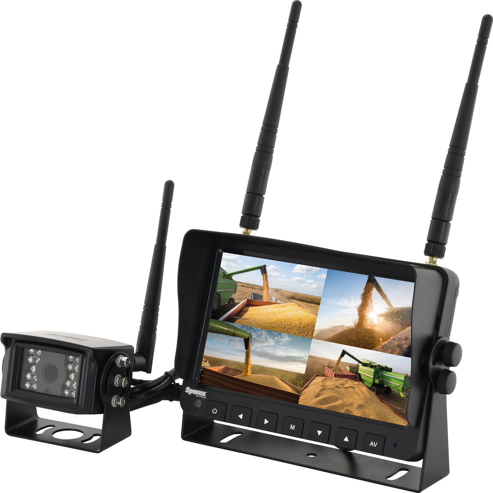 Kamerasystem Funk 4QUAD split  7 Zoll Monitor HD