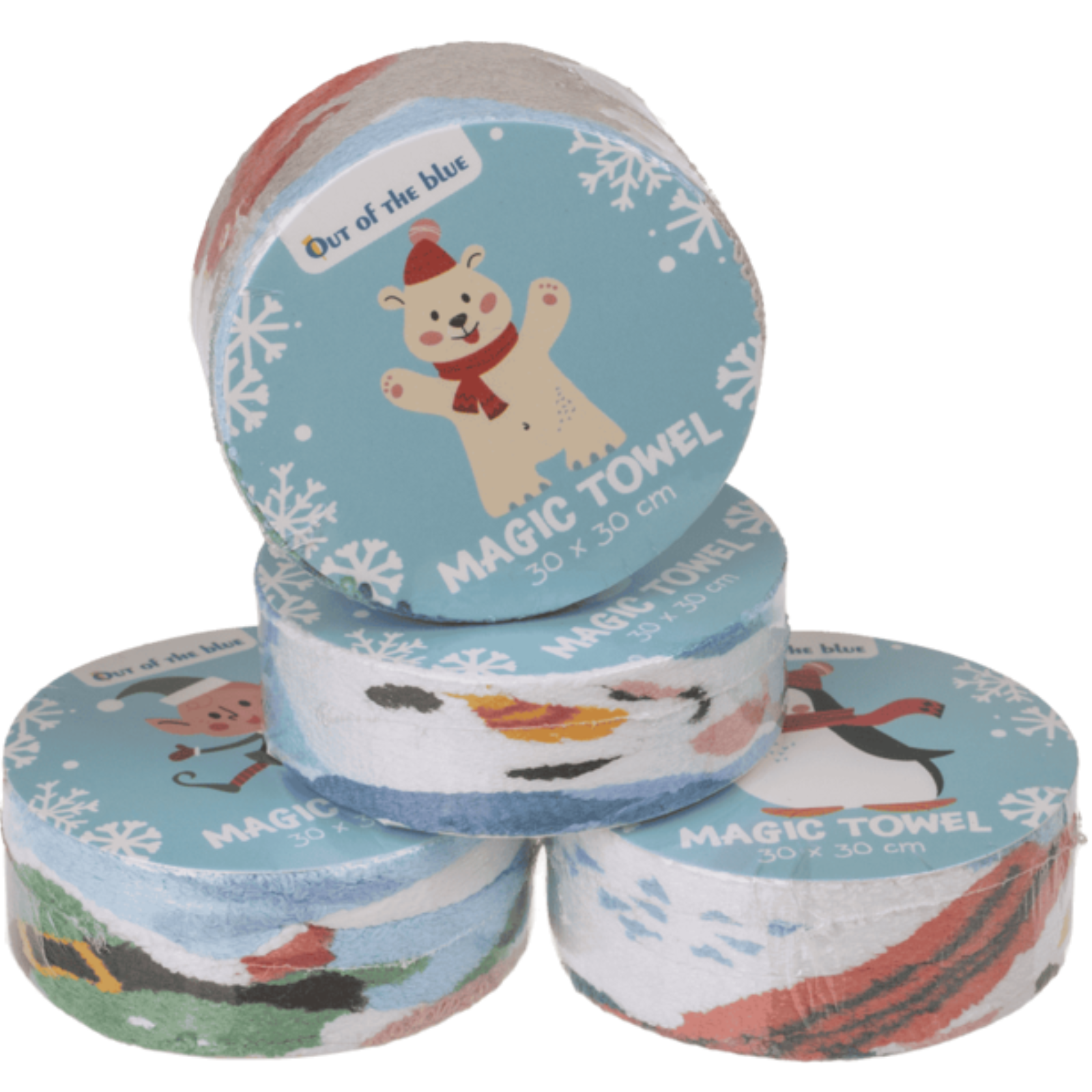 Serviette magique Snowfriends 4 coloris assortis