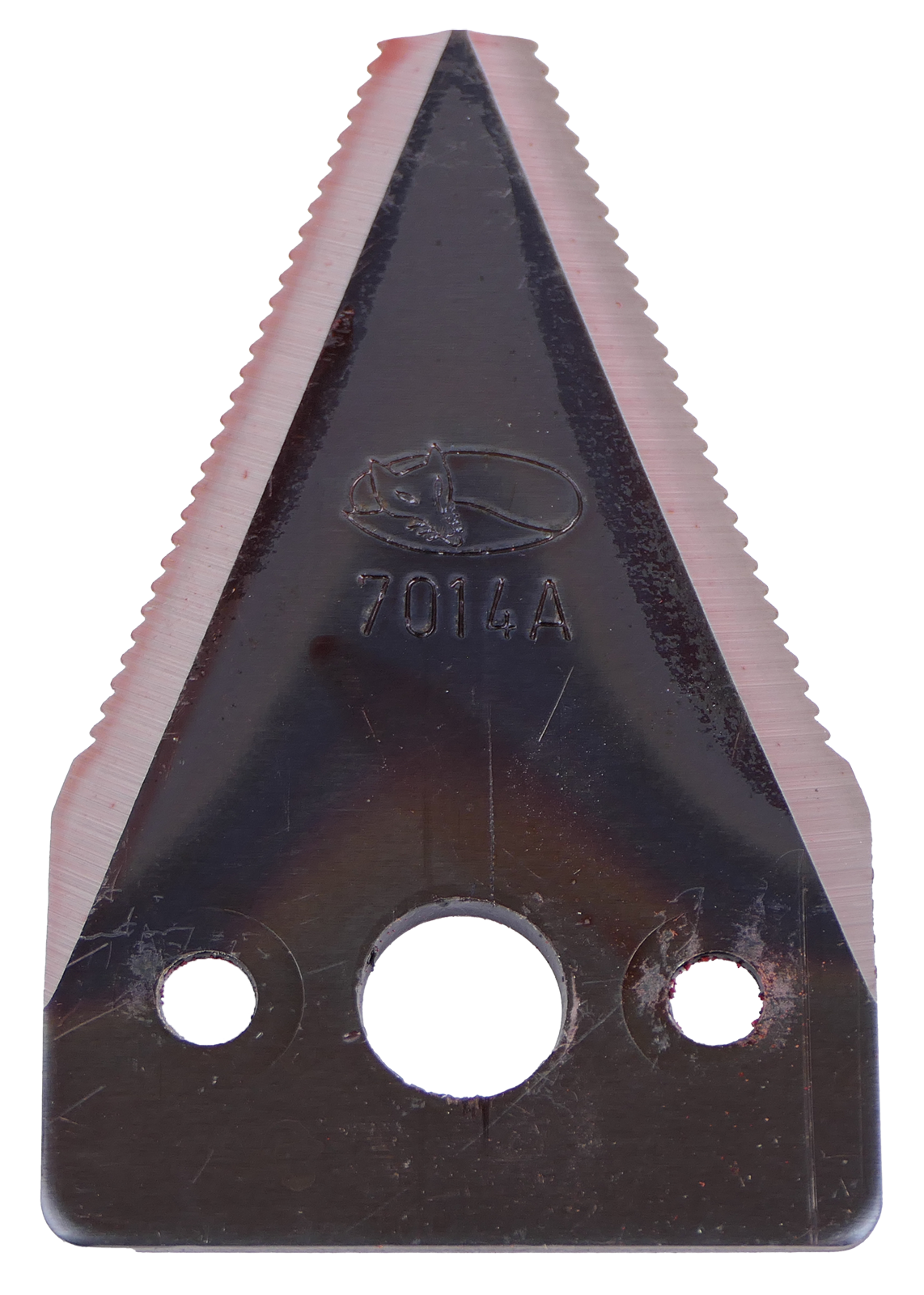 Mähmesserklinge gezahnt 7014A, 3-Loch, unten gesenkt