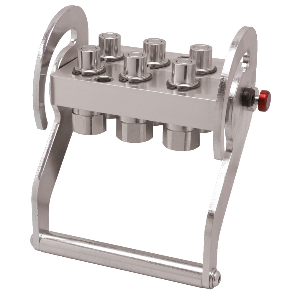 Multikuppler FAIE 6-fach DN10, mit Hebel, Festteil