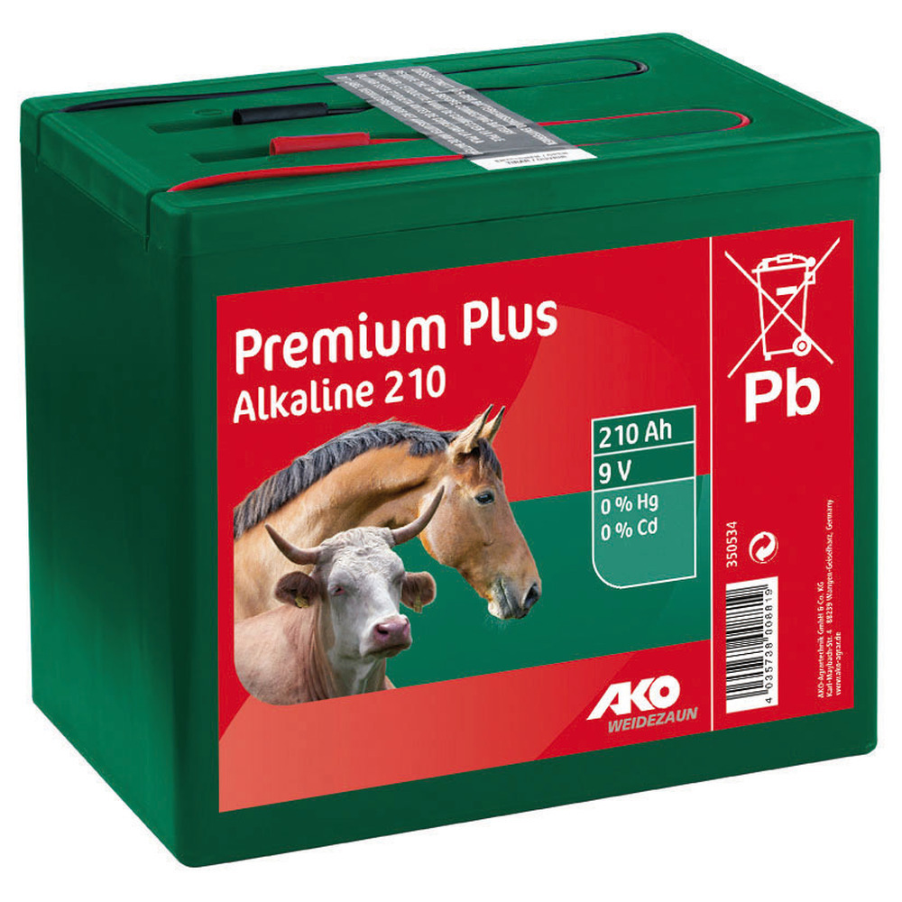 Weidezaunbatterie Alkaline 9 V, 210 Ah