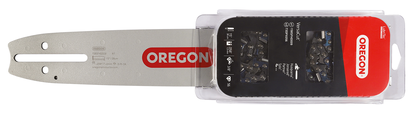 Guide-chaîne avec 2 chaînes de tronçonneuse 325" 45 cm 