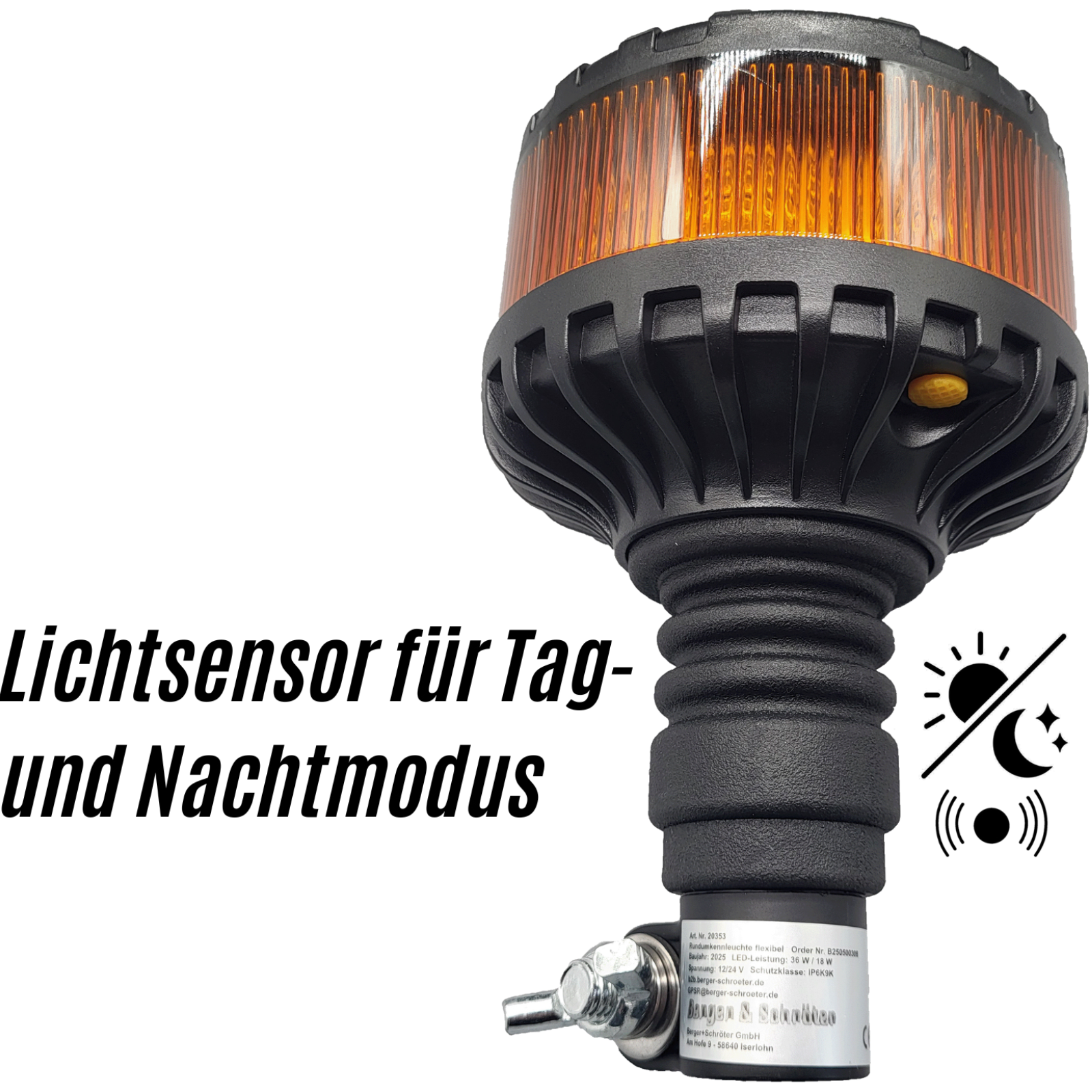 Gyrophare LED avec douille flexible 12/24 V