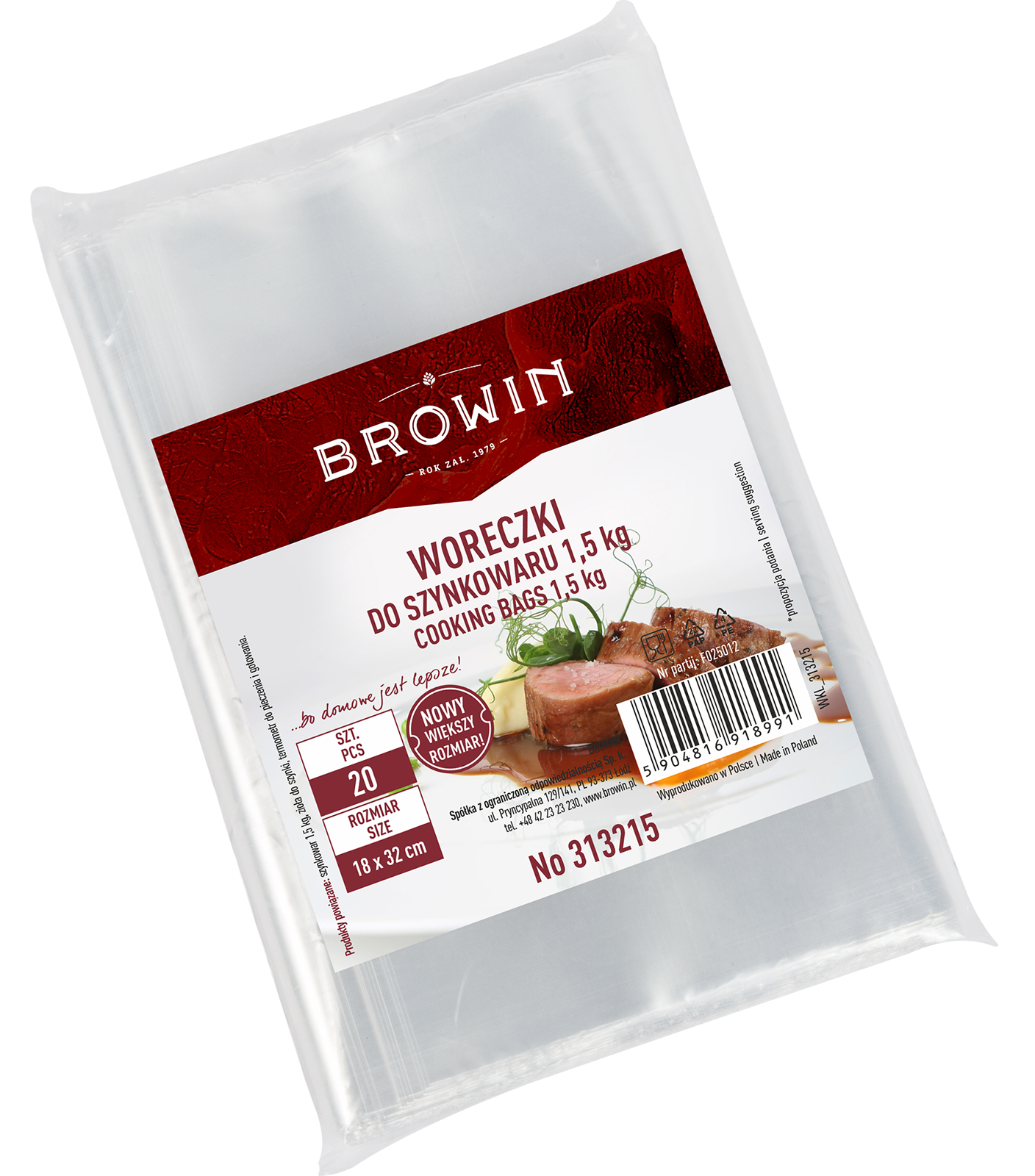 Sac en plastique pour jambon