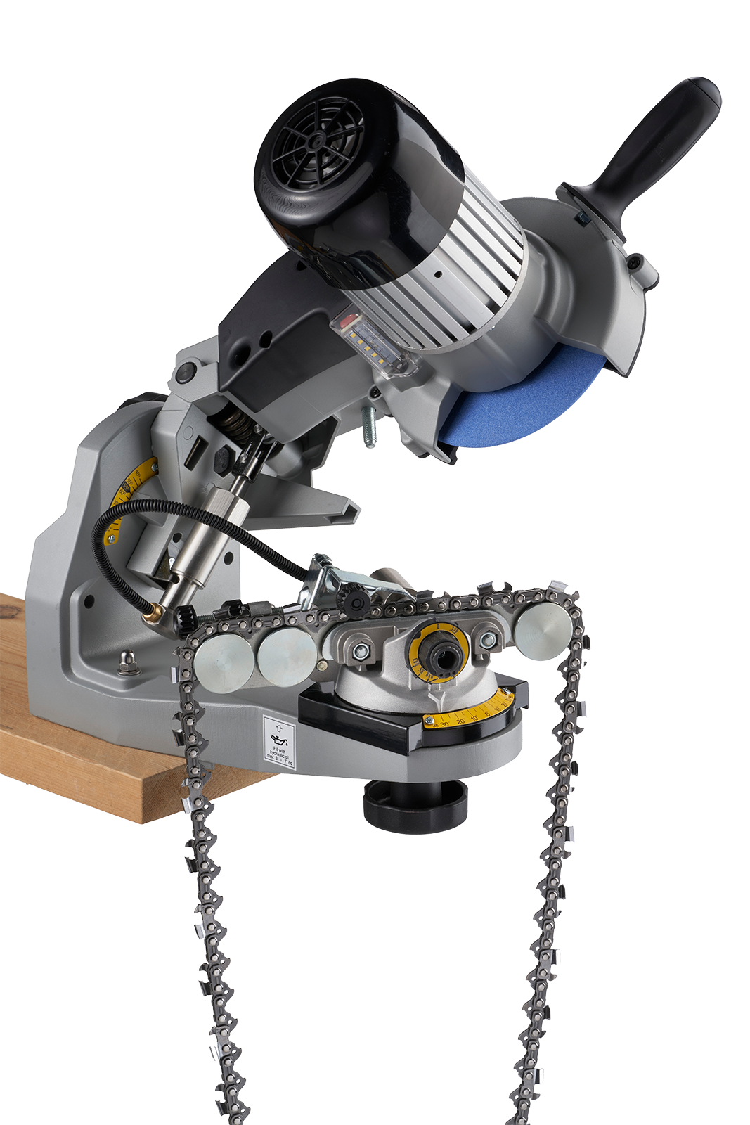 Affûteur de chaîne Super Jolly avec pince hydraulique