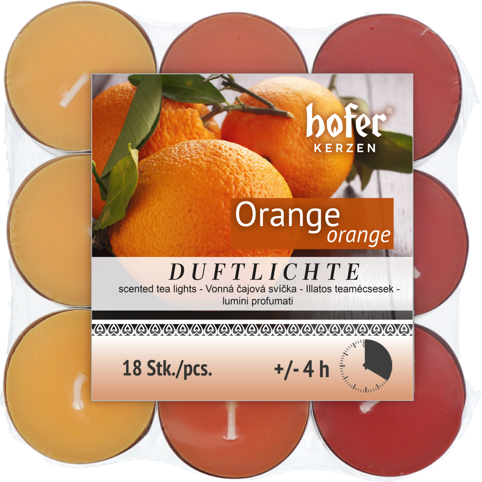 Teelicht Duft Orange 18er Pkg