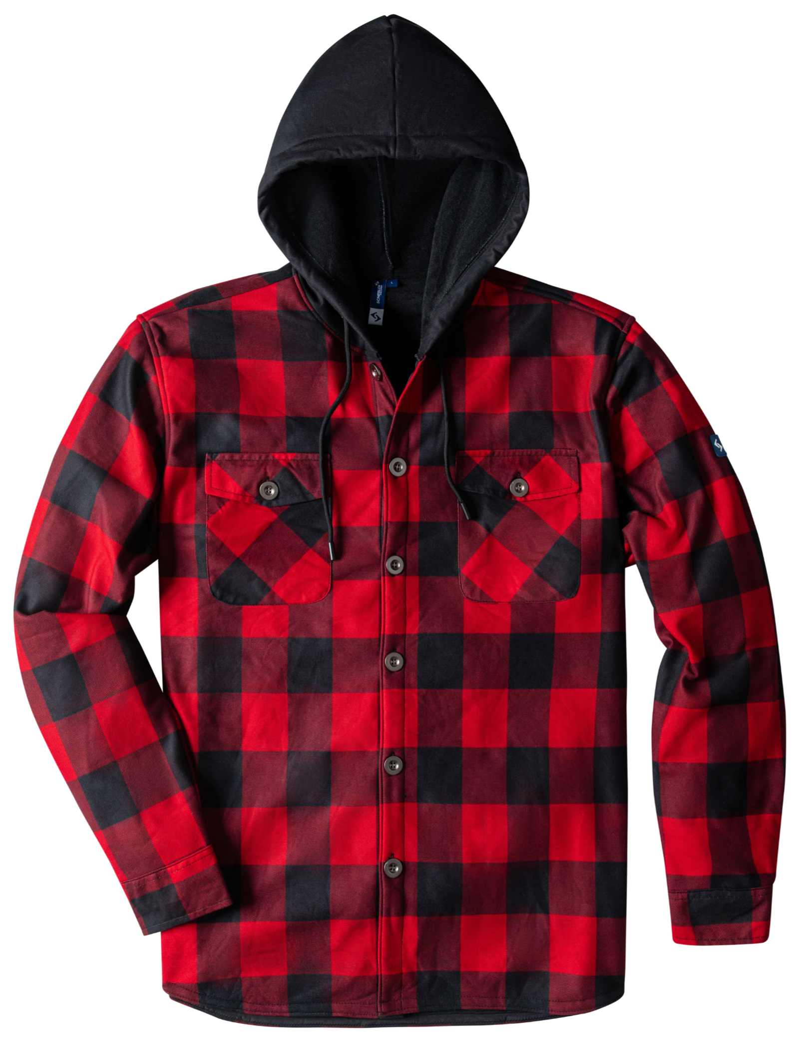 Thermojacke Glenville rot/schwarz-kariert