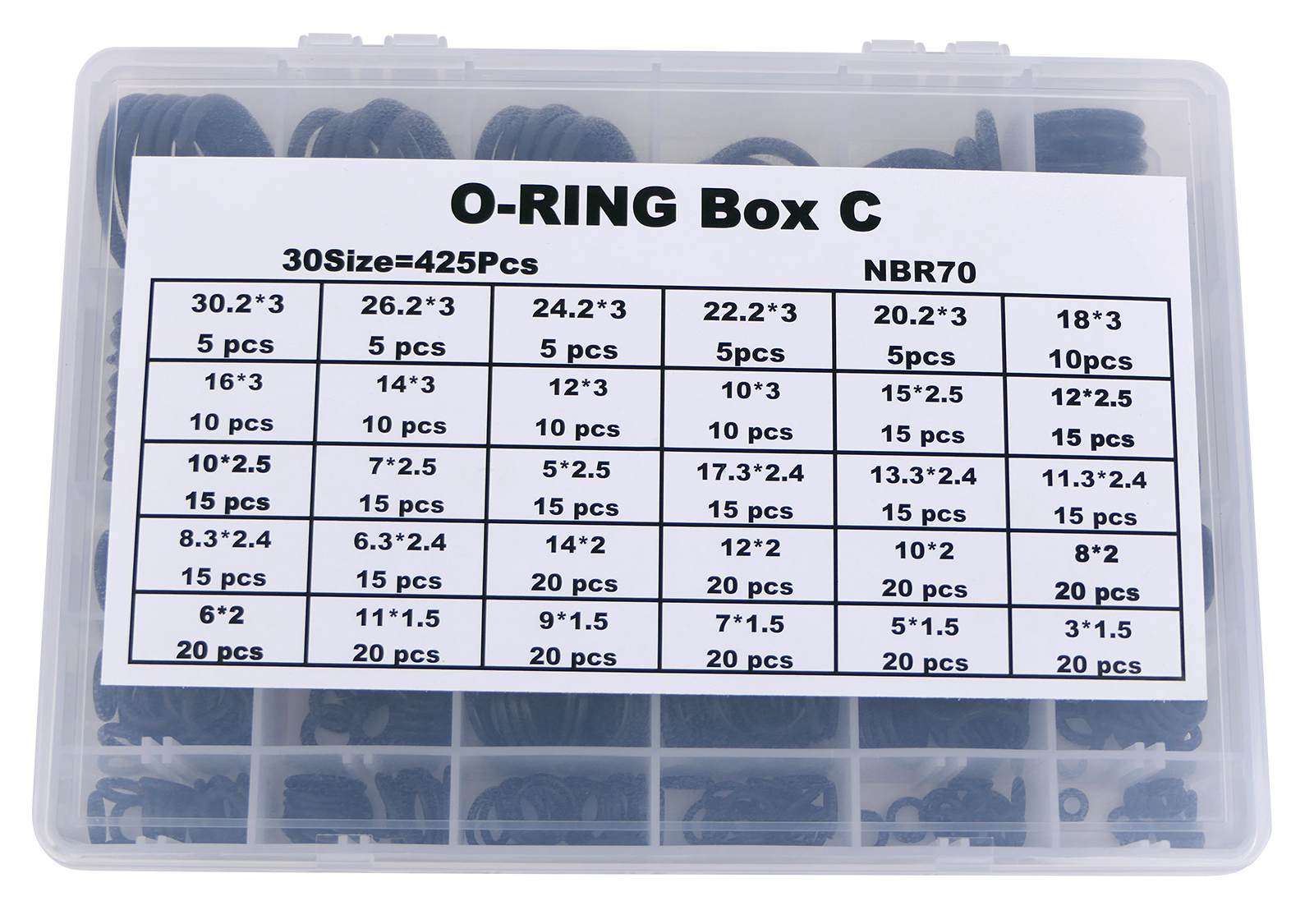 Assortiment de joints toriques métrique NBR 70