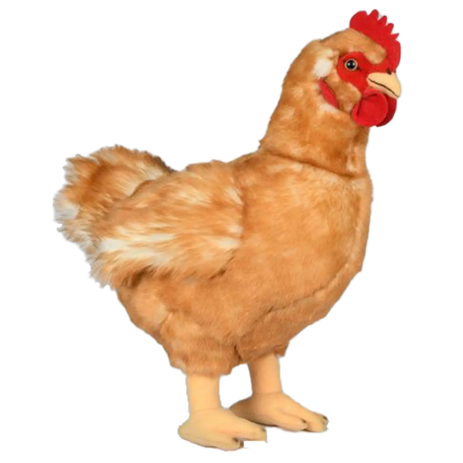 Poule avec œuf debout en peluche