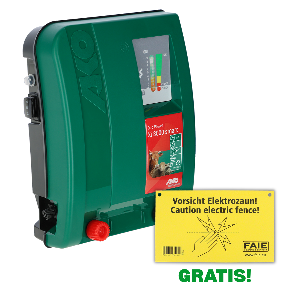 Électrificateur de clôture électrique DuoPower XI8000 Smart - 12/230V