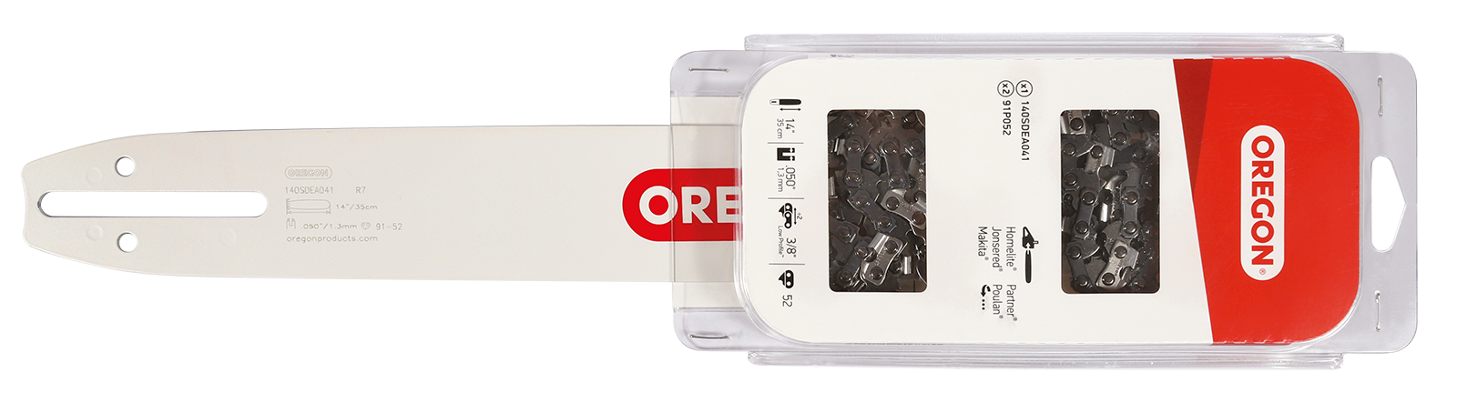 Guide-chaîne avec 2 chaînes de tronçonneuse 3/8"H 35 cm 