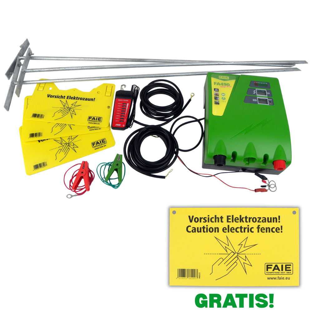 Kit d'appareils pour clôture électrique 12 V