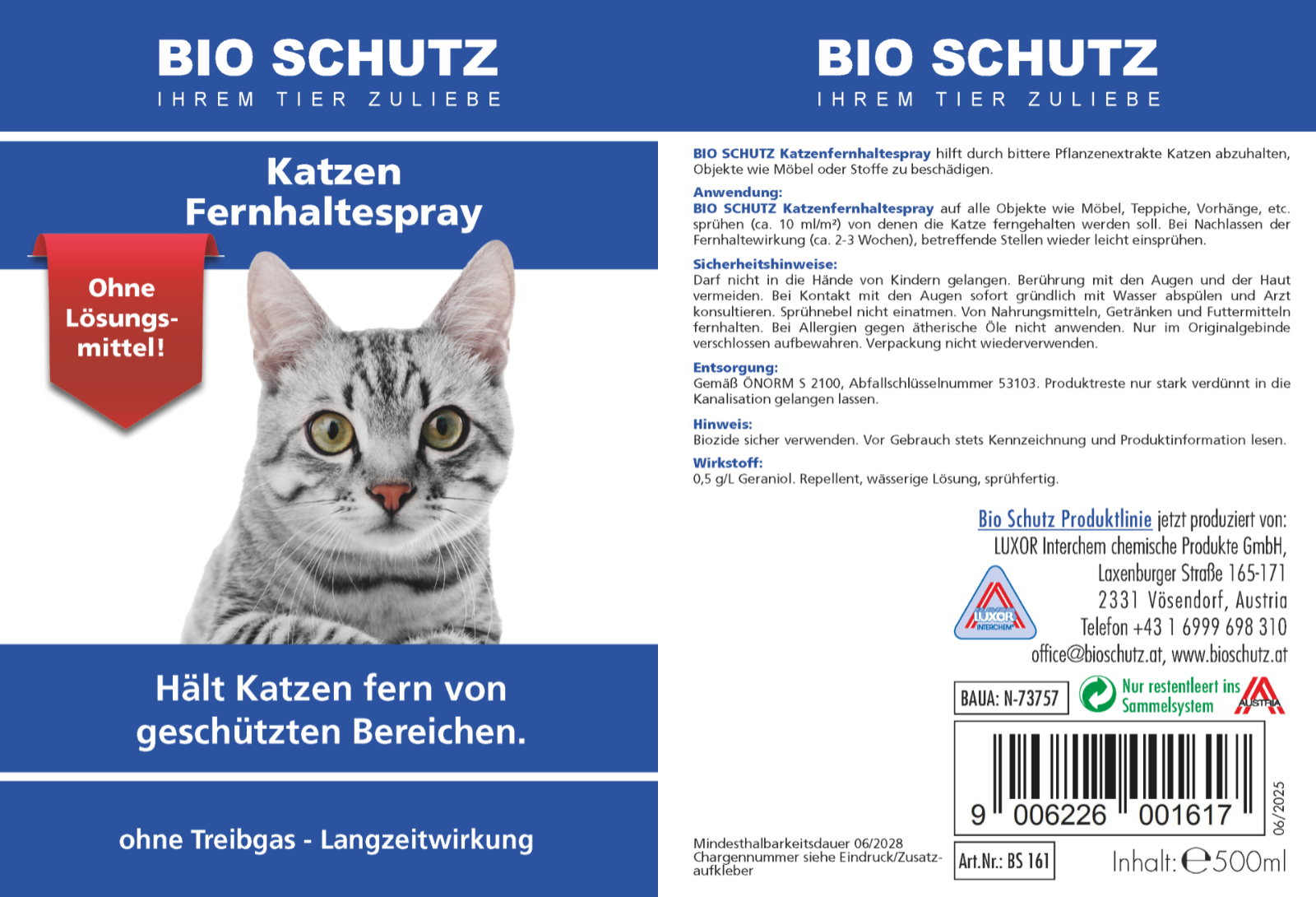 Katzen-Fernhaltespray 500 ml