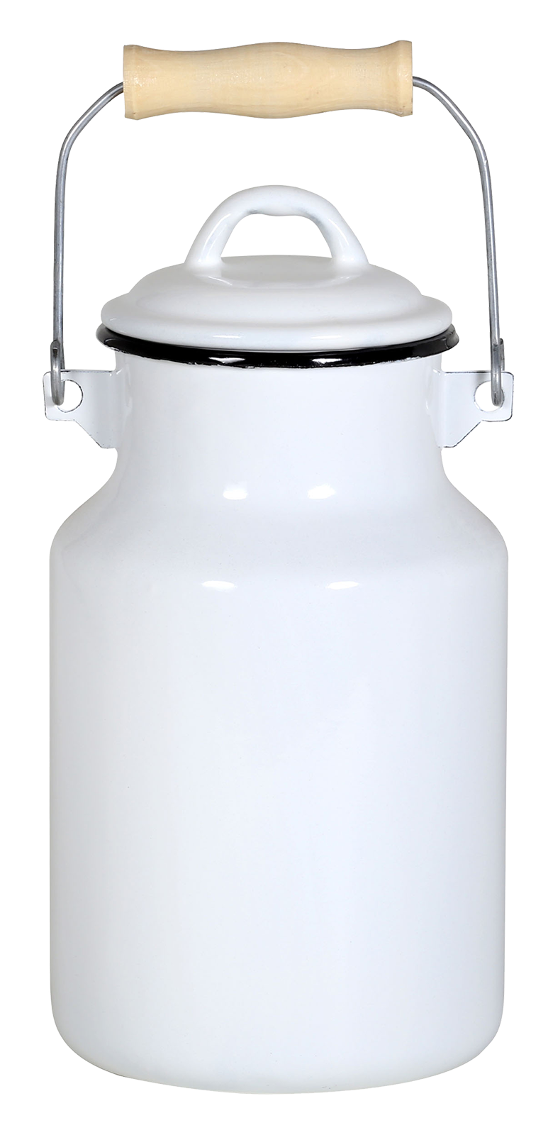 Pot à lait émail blanc 4 lt.