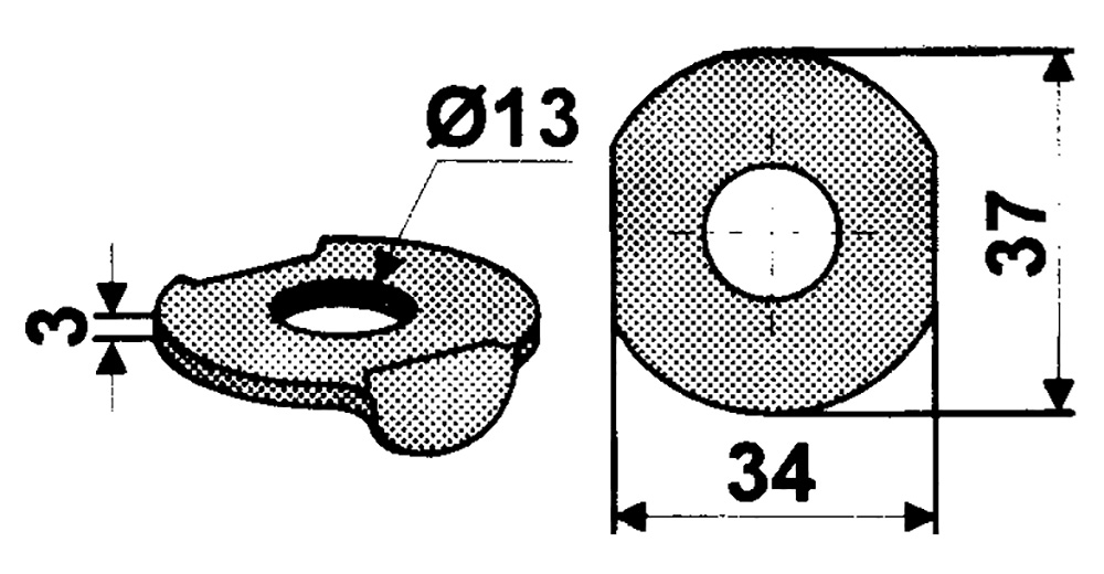 Disque pour support simple dent