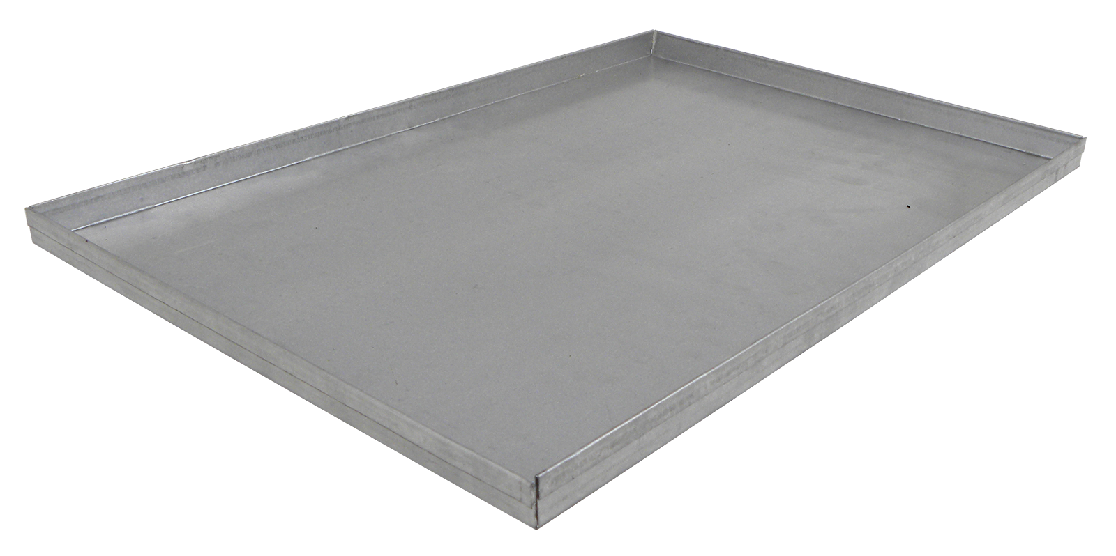 Bac de récupération des graisses en tôle d'acier aluminisée 34 x 50 cm