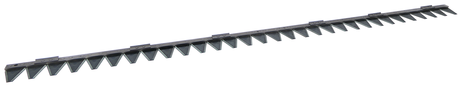 Mähmesser 158 cm, 31 Klingen 59015, mit 6 Führungsleisten und glatter Aufnahme, 2 Gewindelöcher M8, passend zu Aebi, BCS, Reform