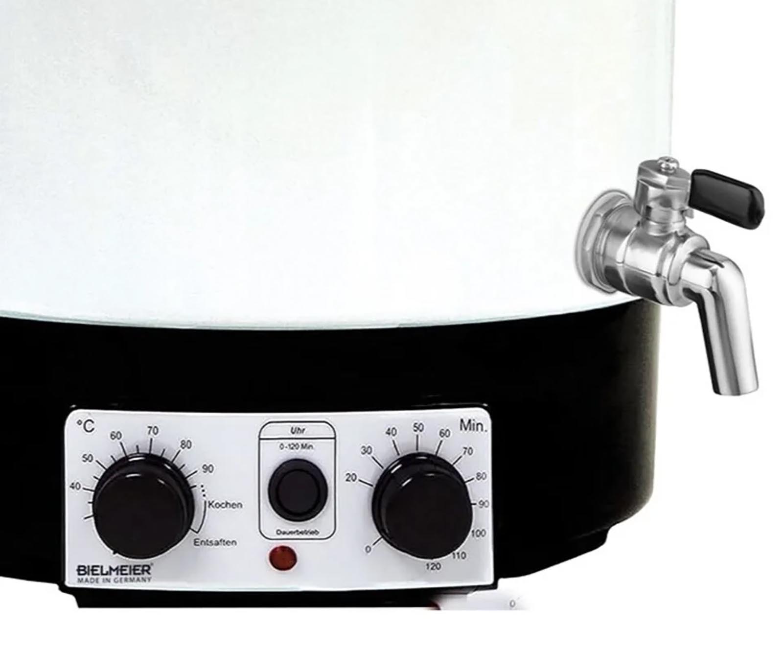 Einkochautomat Emaille 29 Lt.  mit Zeituhr und Hahn 3/8"