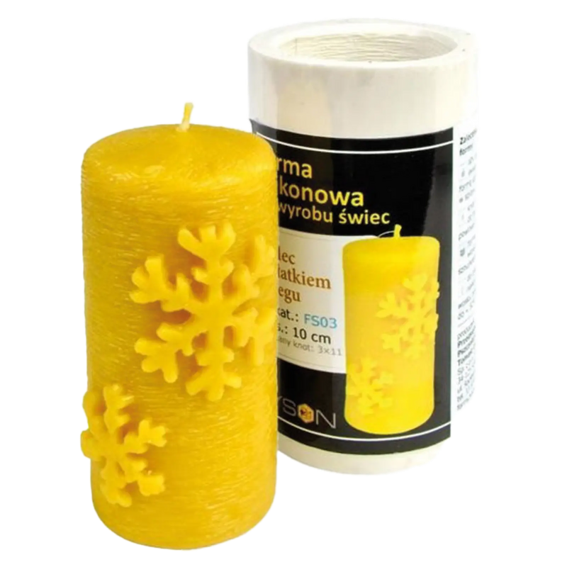 Moule à couler 'Souche avec flocons de neige'