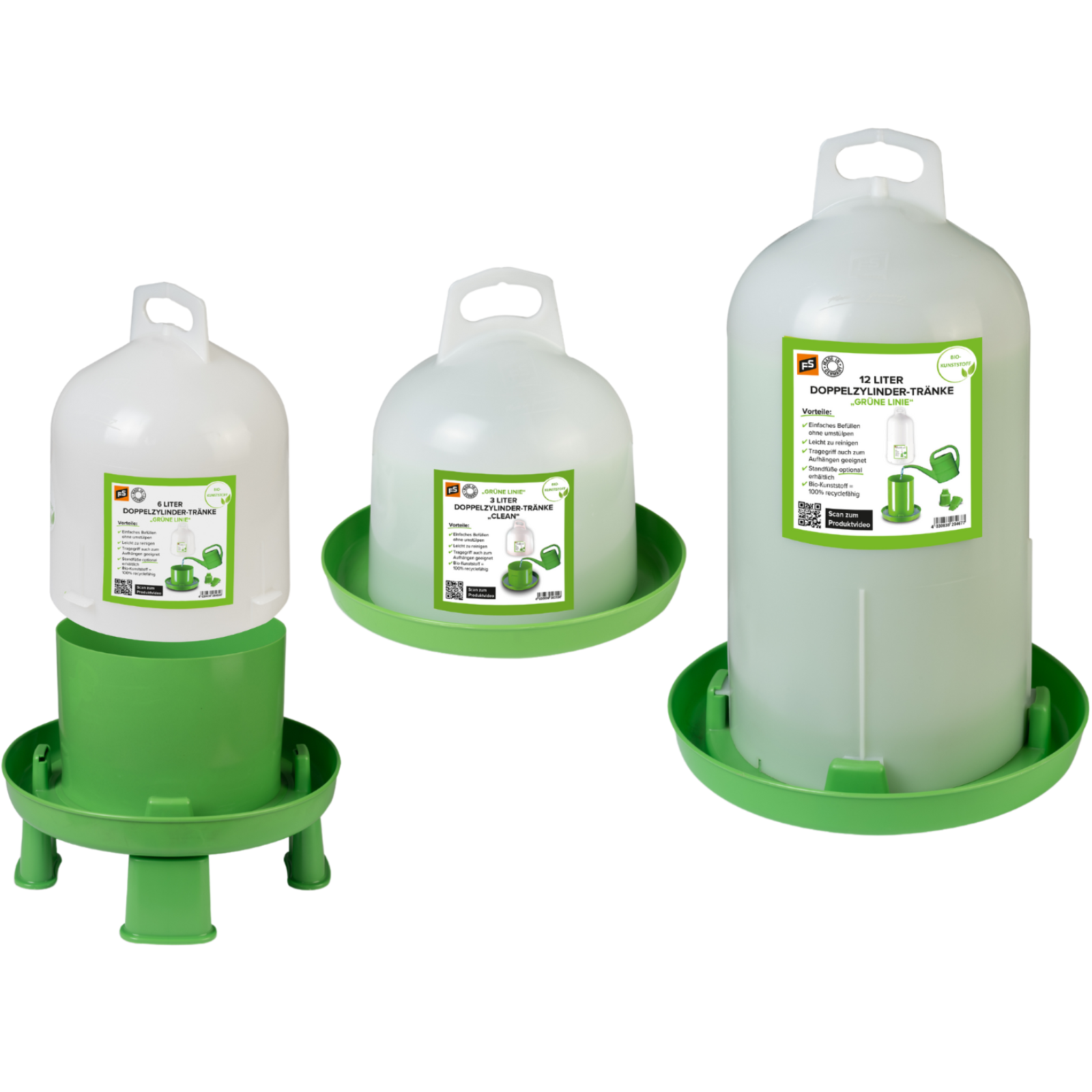 Abreuvoir pour volailles double cylindre LIGNE BIO