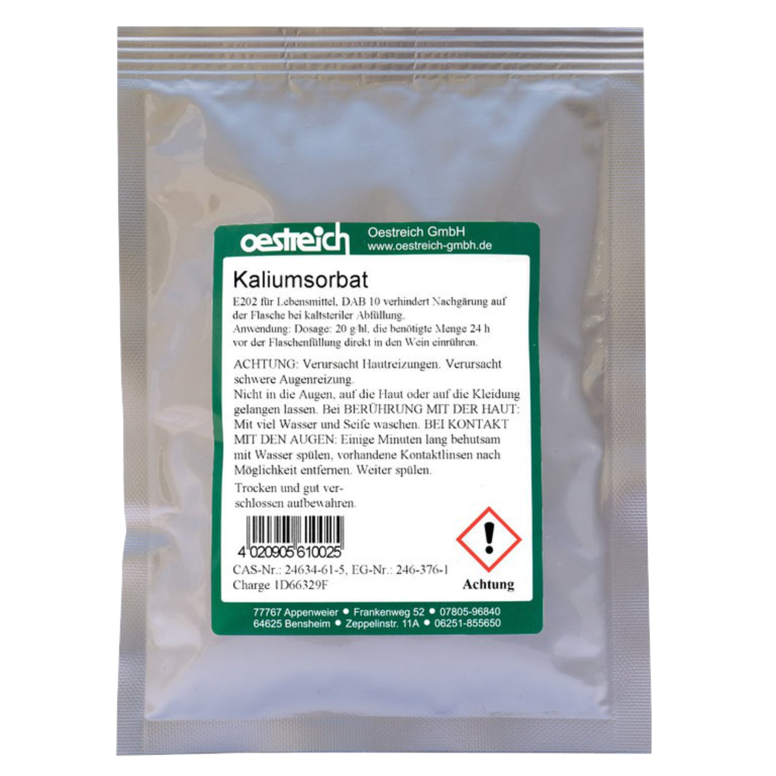 Disulfite de potassium 10 g