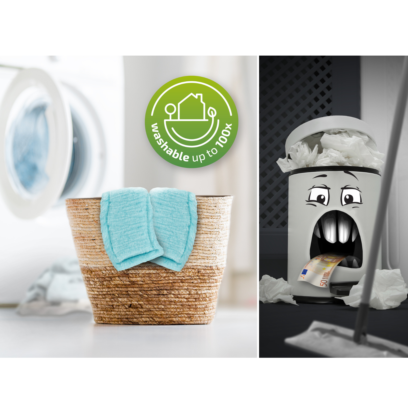 Wischbezug Power Clean/Twist M duster static