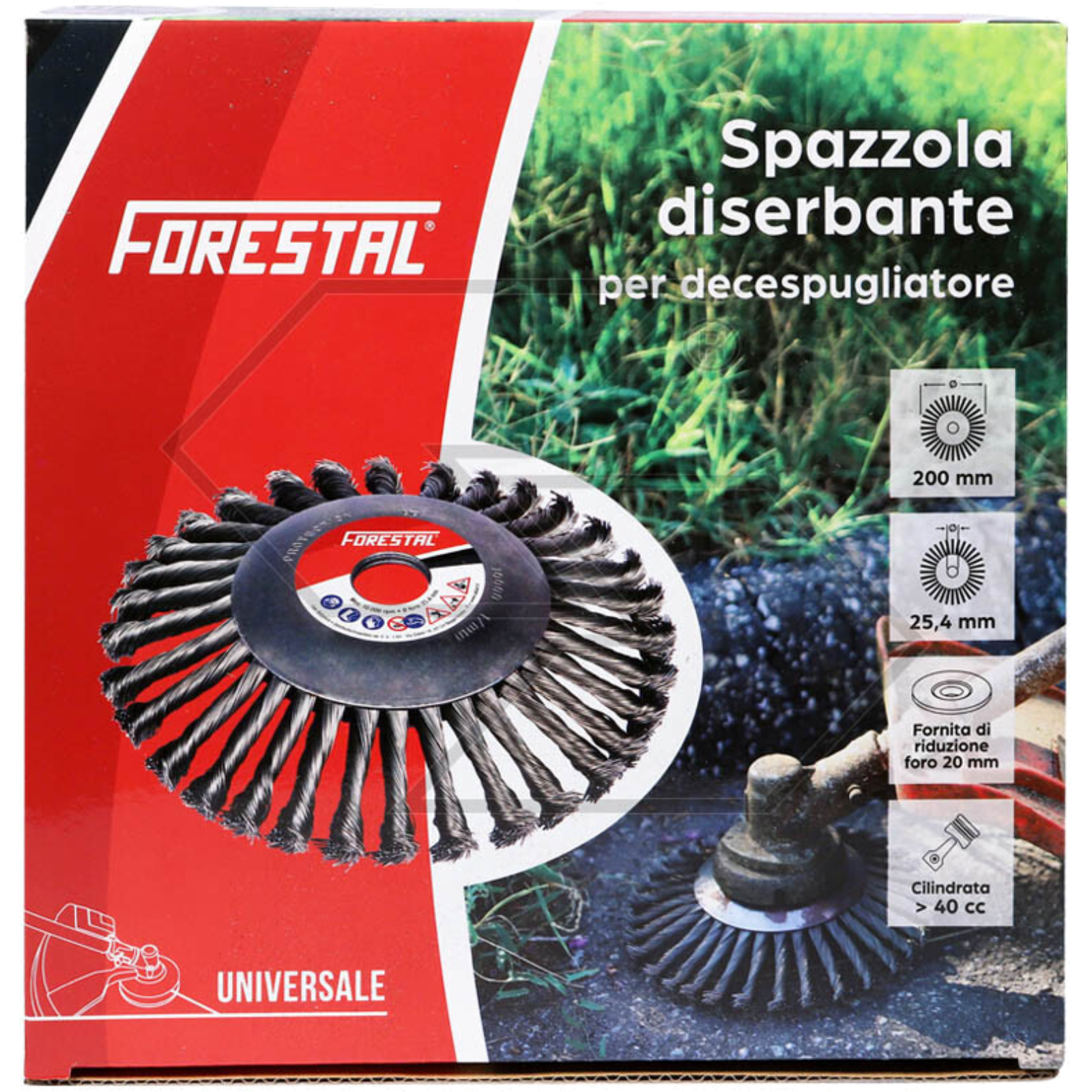 Unkrautbürste Draht 200 mm