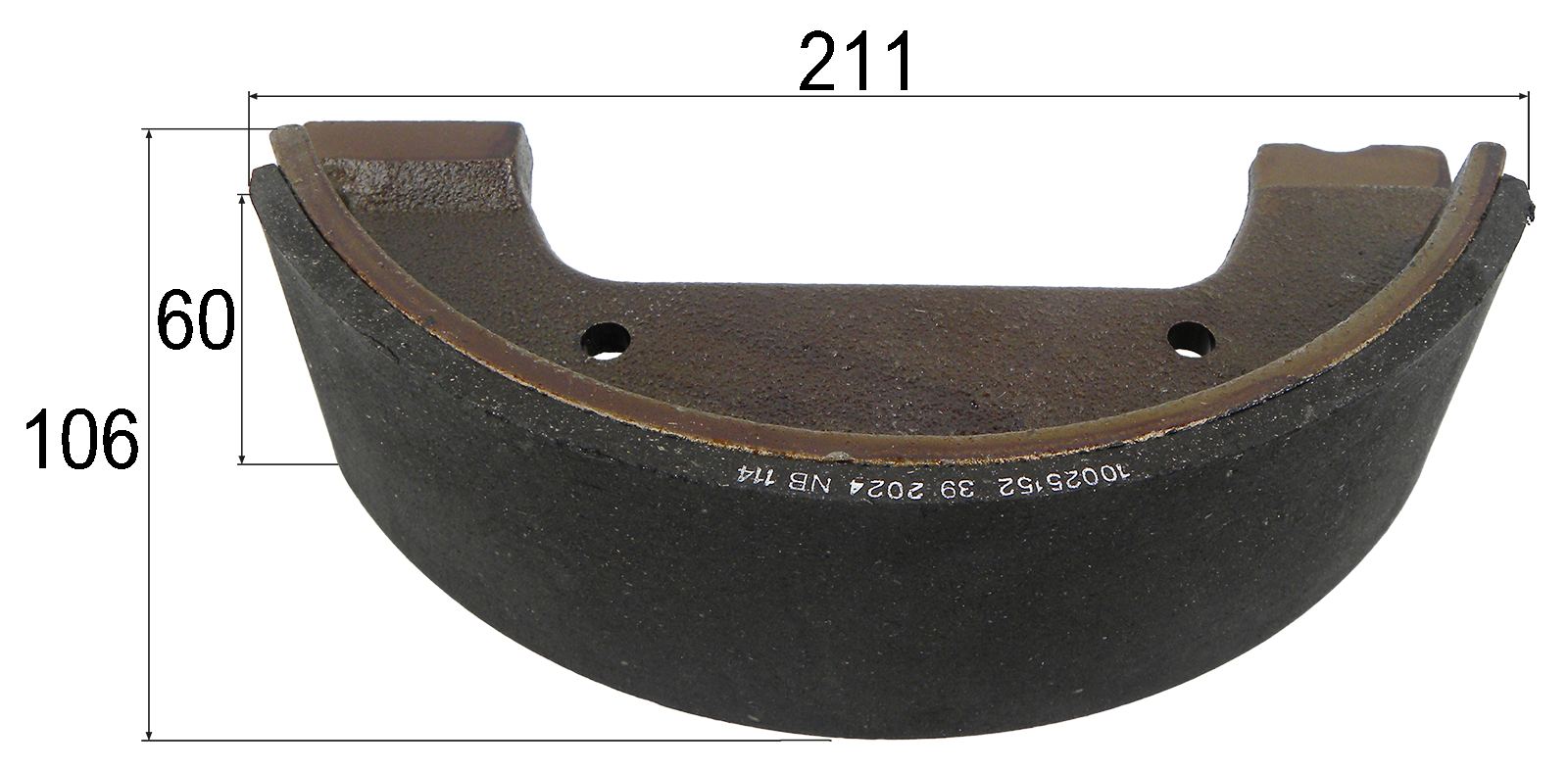 Mâchoire de frein 211 x 60x 106 Steyr 133700340914