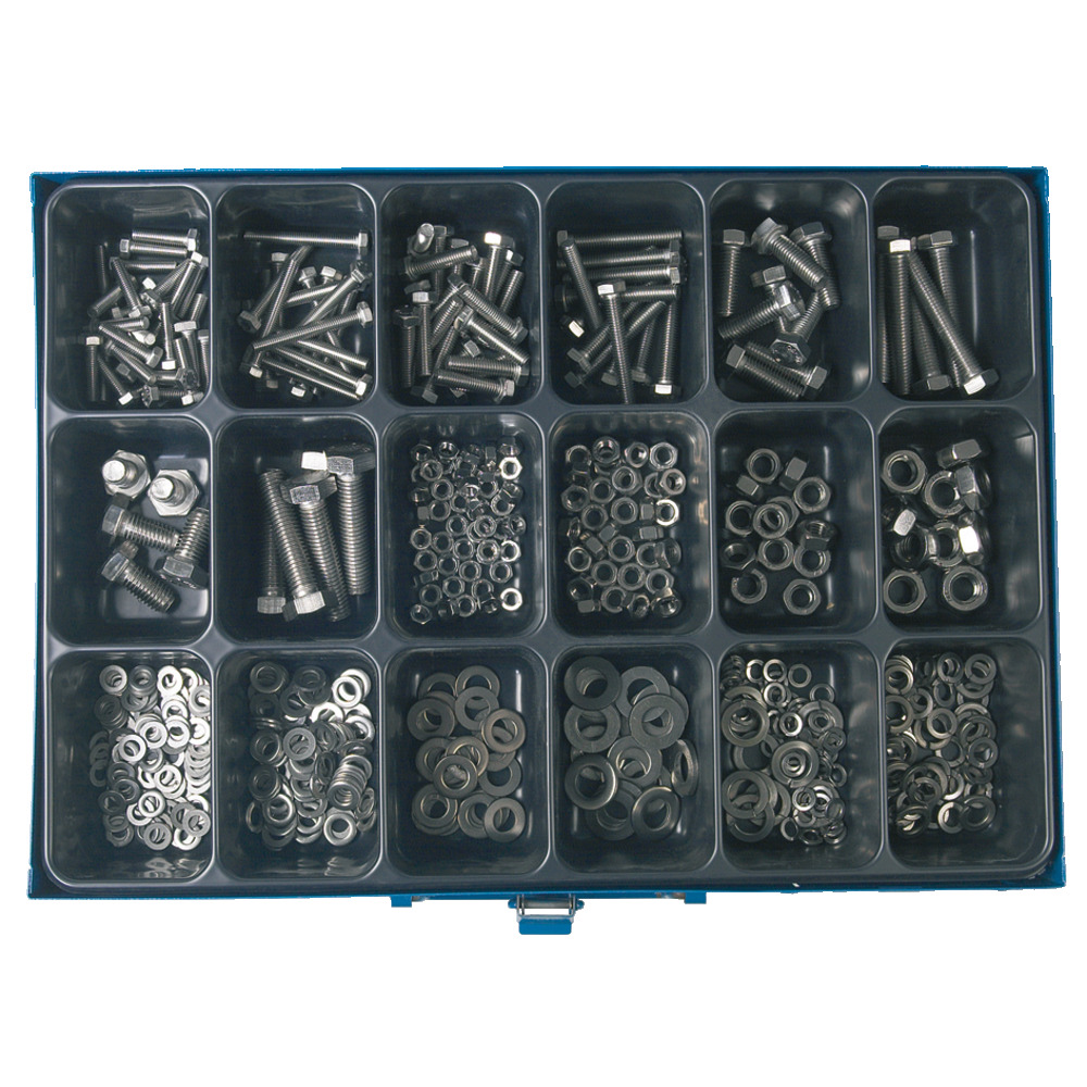 Assortiment combiné en acier inoxydable, 500 pièces