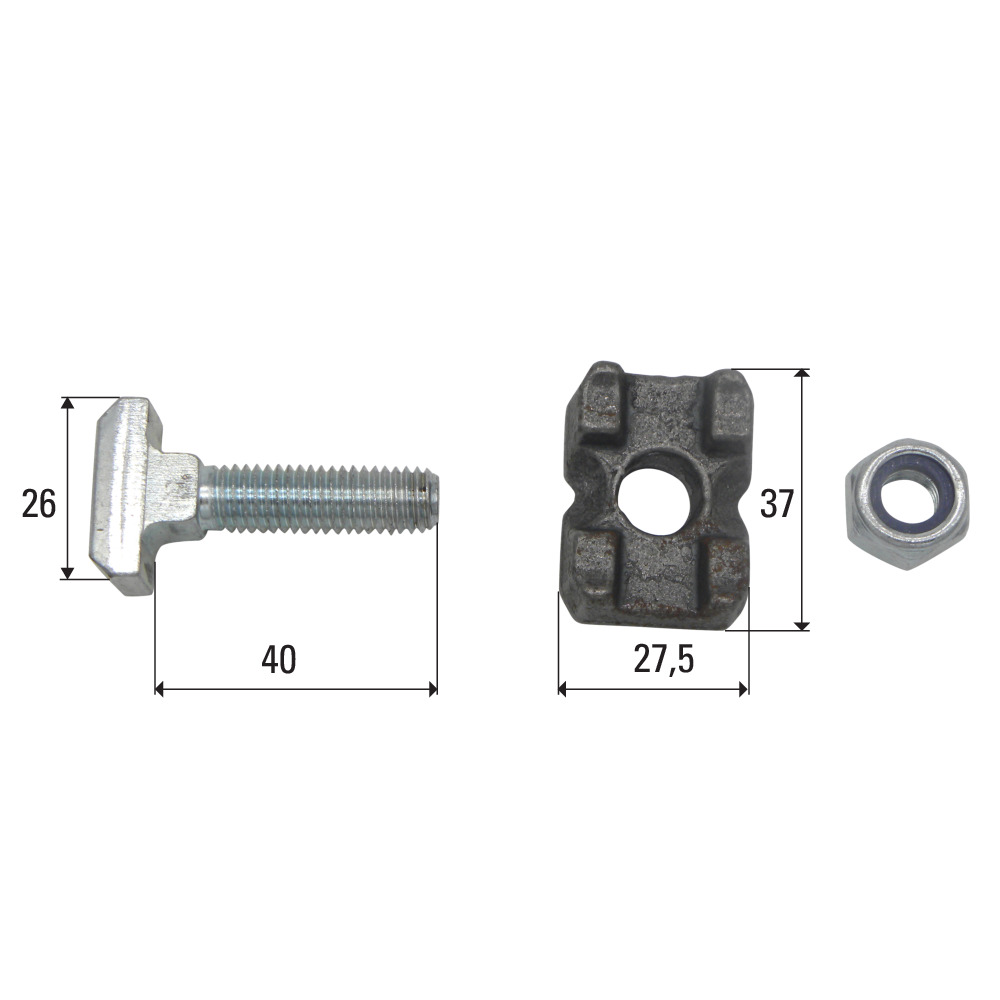 Steckschraubengarnitur M10x40 passend zu Kratzbodenkette 10x31, 10x35, 10x38, 11x31, 11x35-FA2947