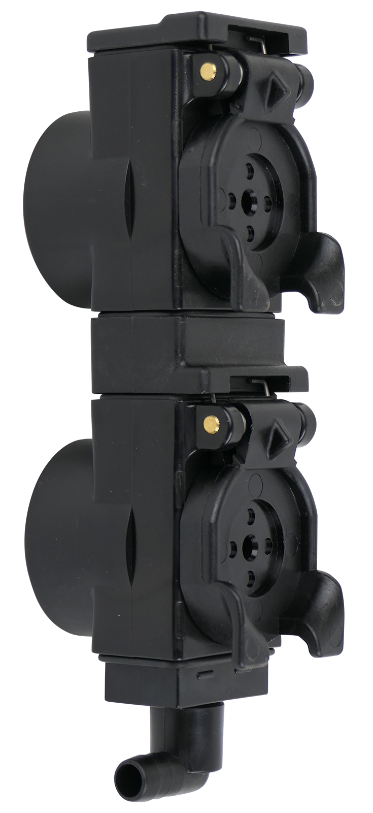 Boîtier d'huile de fuite TARV avec cache-poussière et raccord de vidange d'huile de fuite à 90°