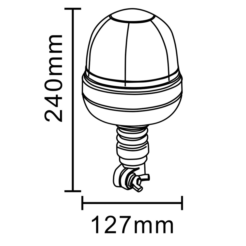 Drehleuchte 12V Rohrstutzen