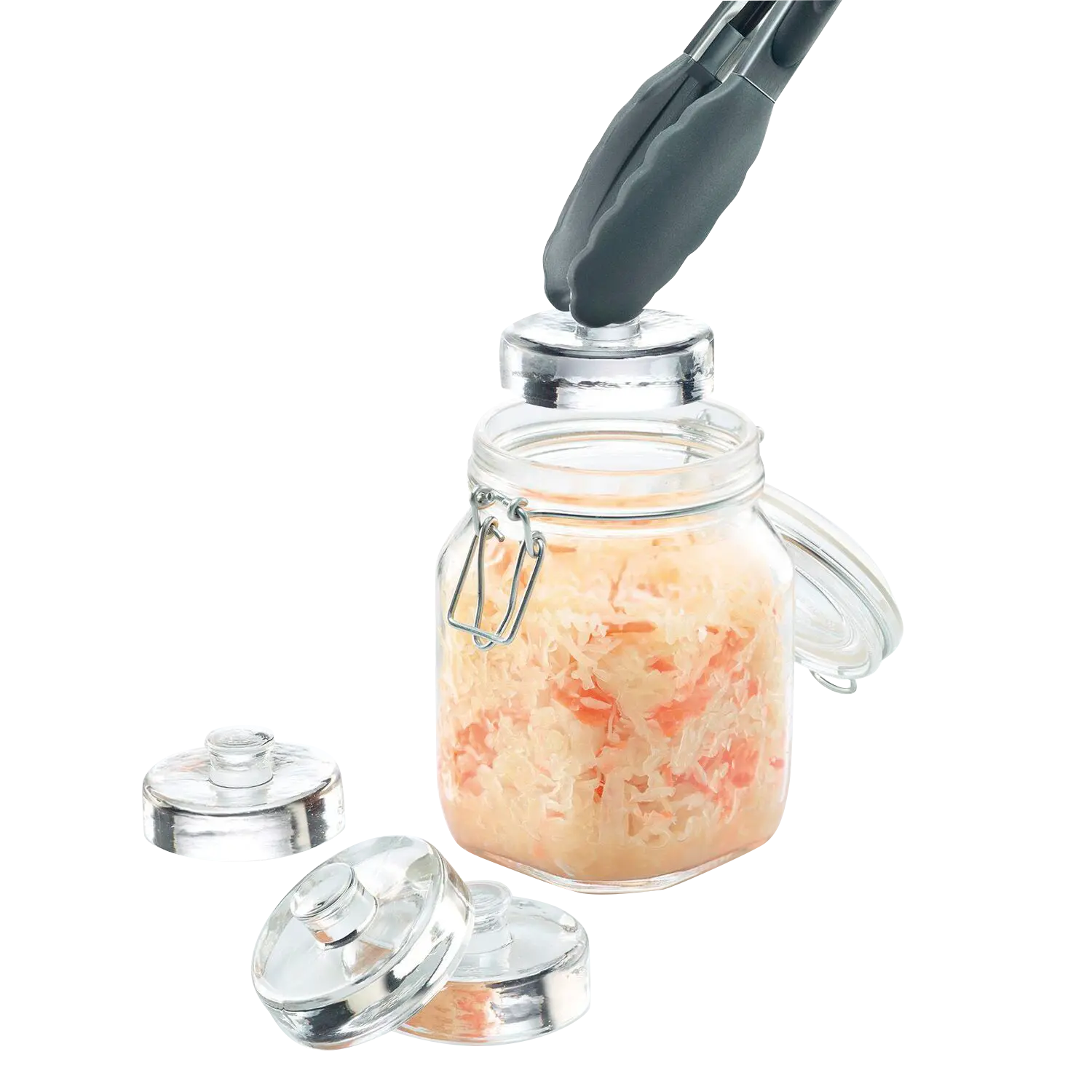 Fermentiergewichte 4-tlg. aus Glas 8 cm