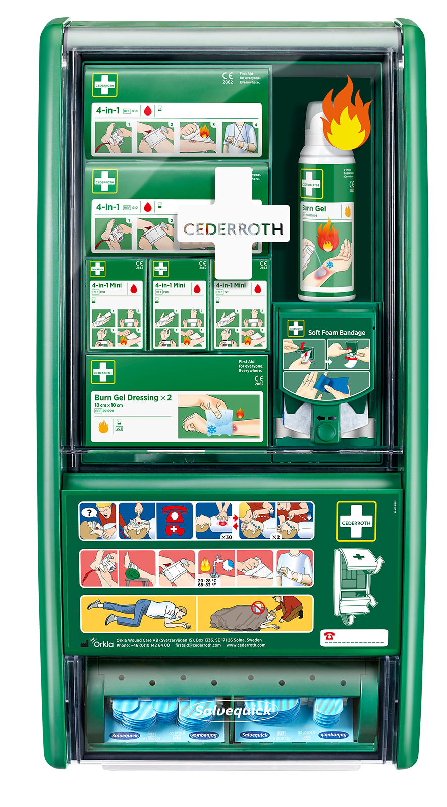 Poste de premiers secours de Cederroth – Brûlures supplémentaires