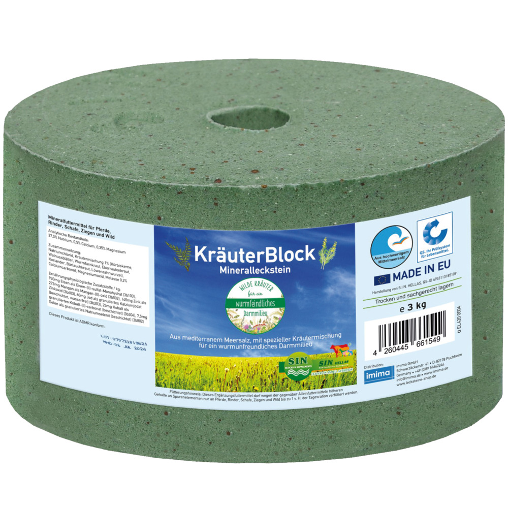 Leckstein Kräuterblock, 3 kg