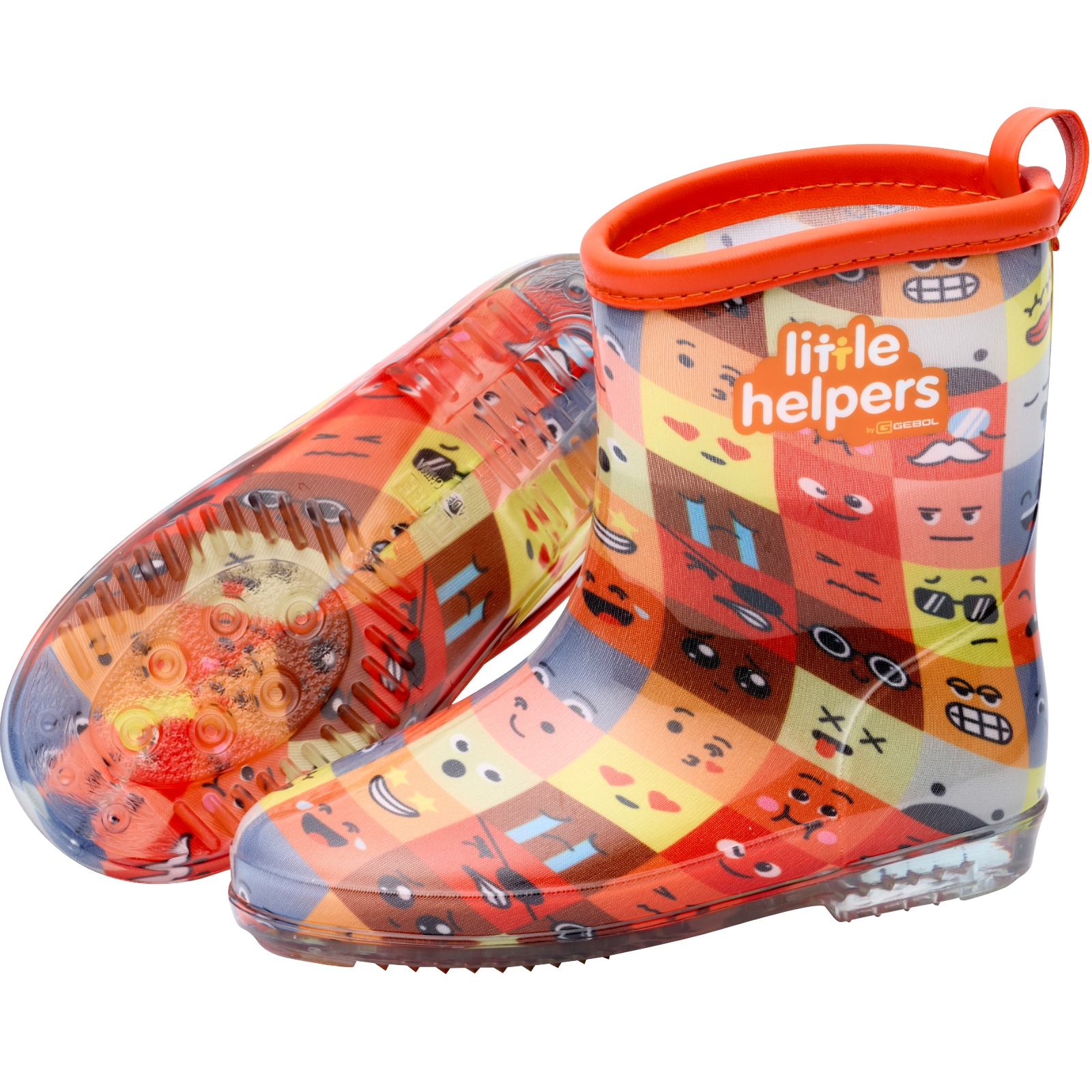  Bottes en caoutchouc Emoji orange 