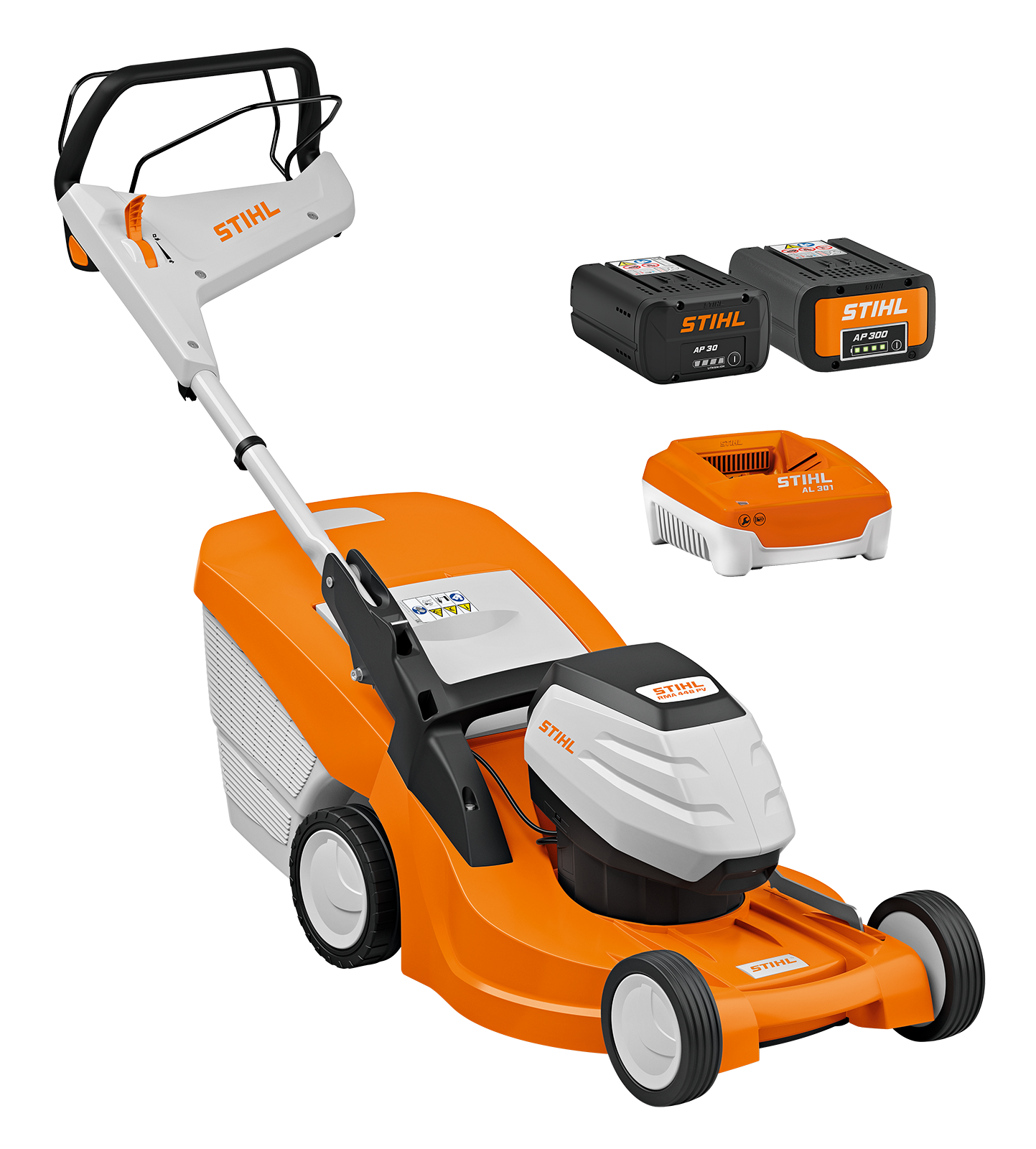 Tondeuse à gazon sans fil RMA 448PV avec AP30, AP300s et AL301 
