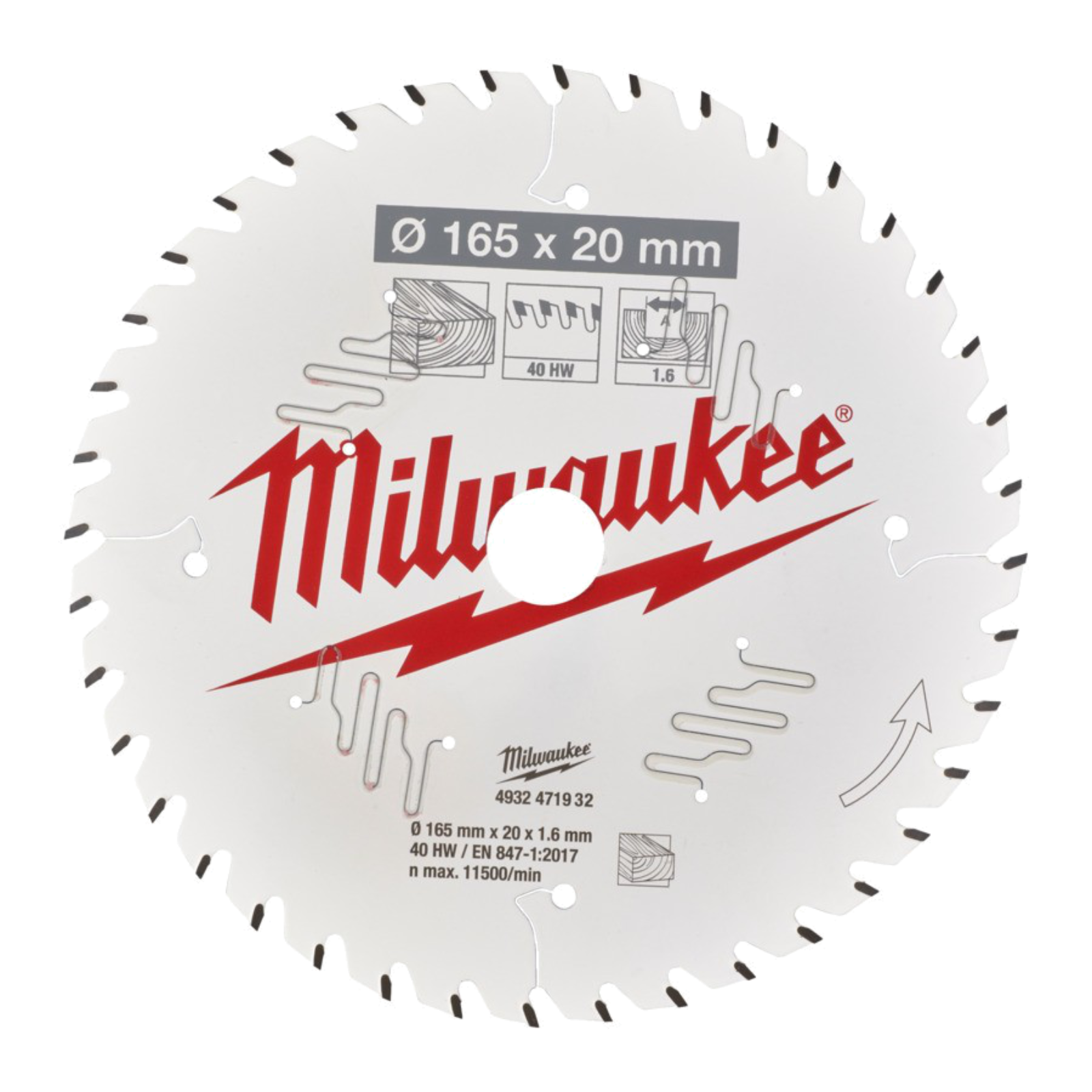 Lame de scie circulaire HM 165/20 40Z