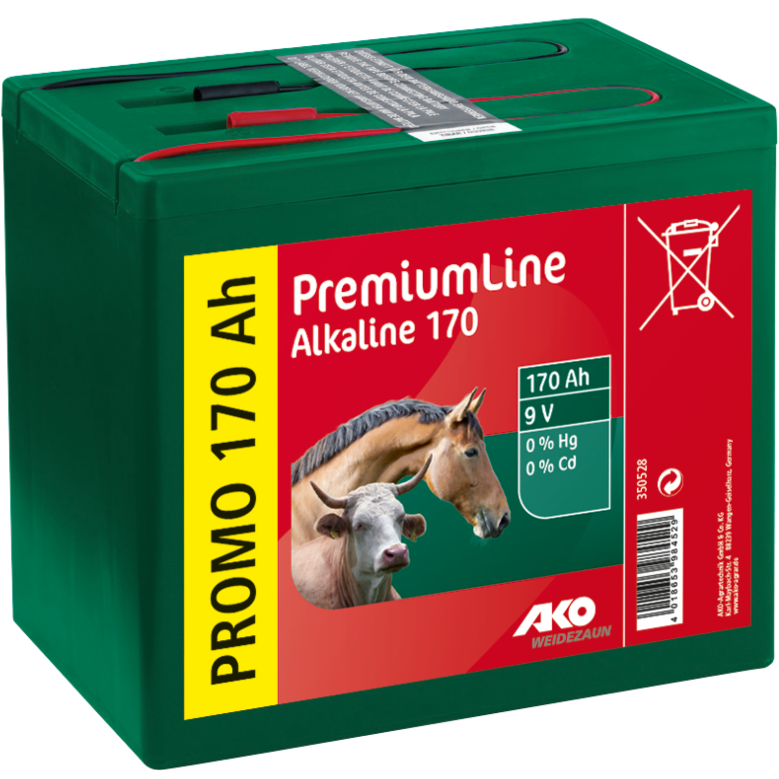 Weidezaunbatterie Alkaline 9V 170Ah