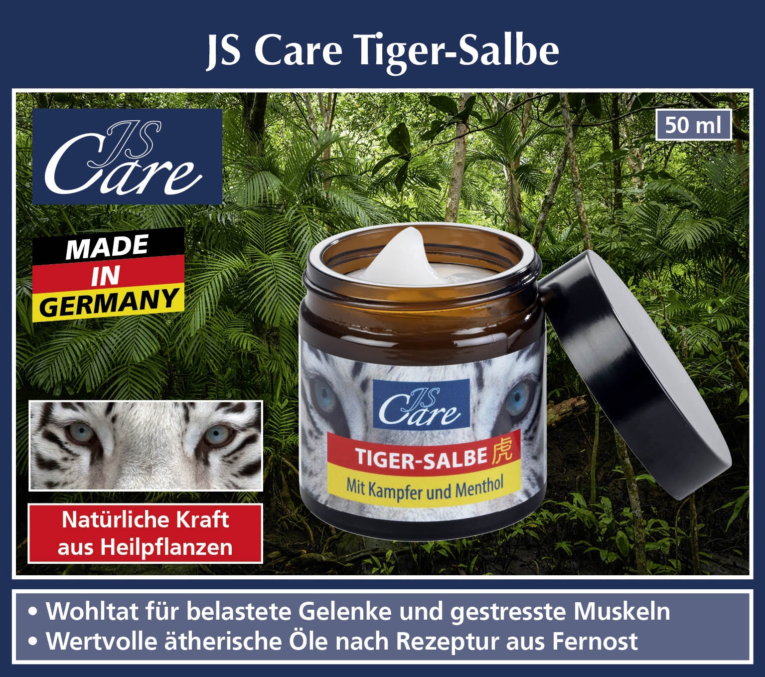 Tiger Salbe mit Kampfer und Menthol 50ml