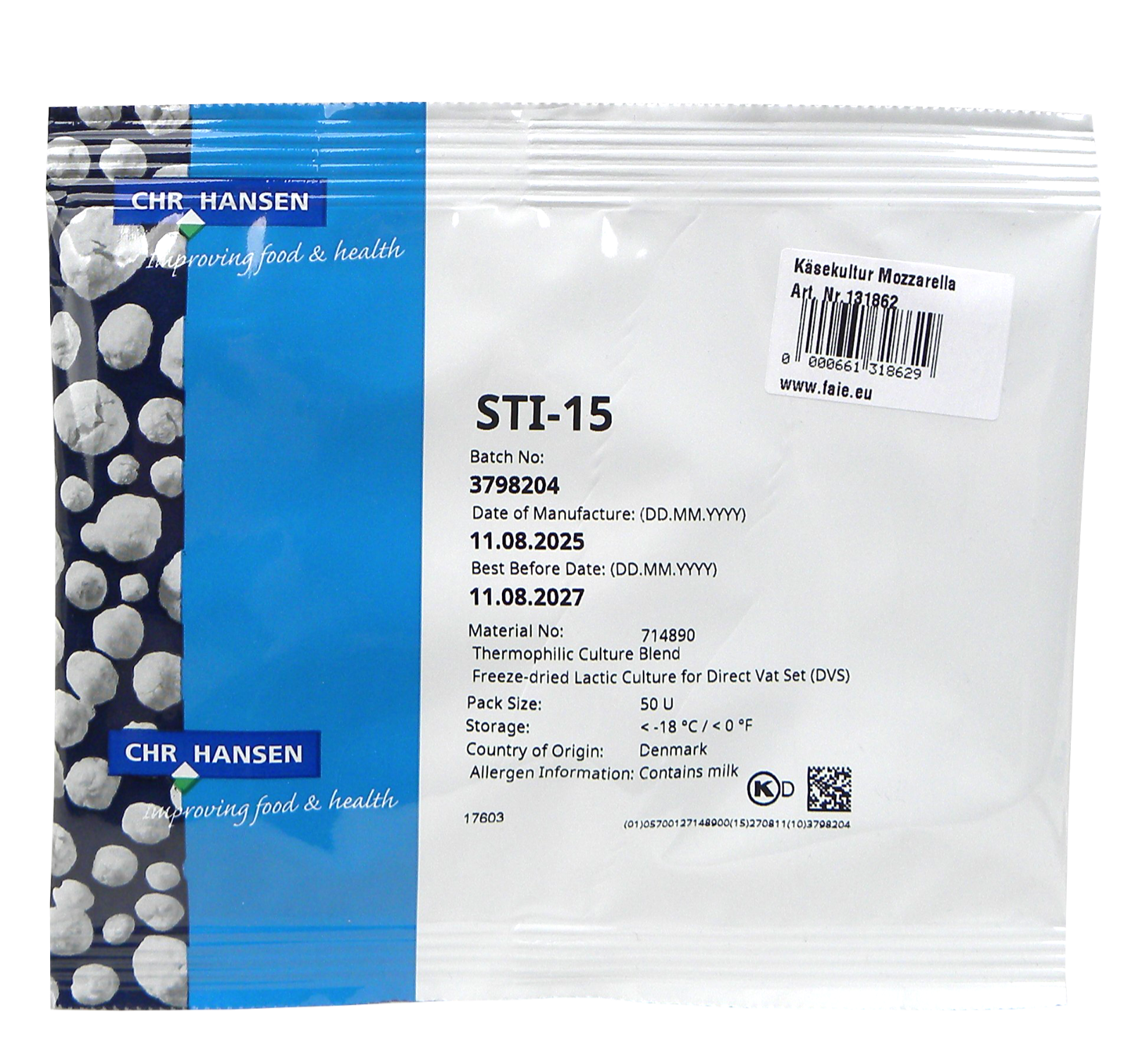 Culture de fromage Mozzarella