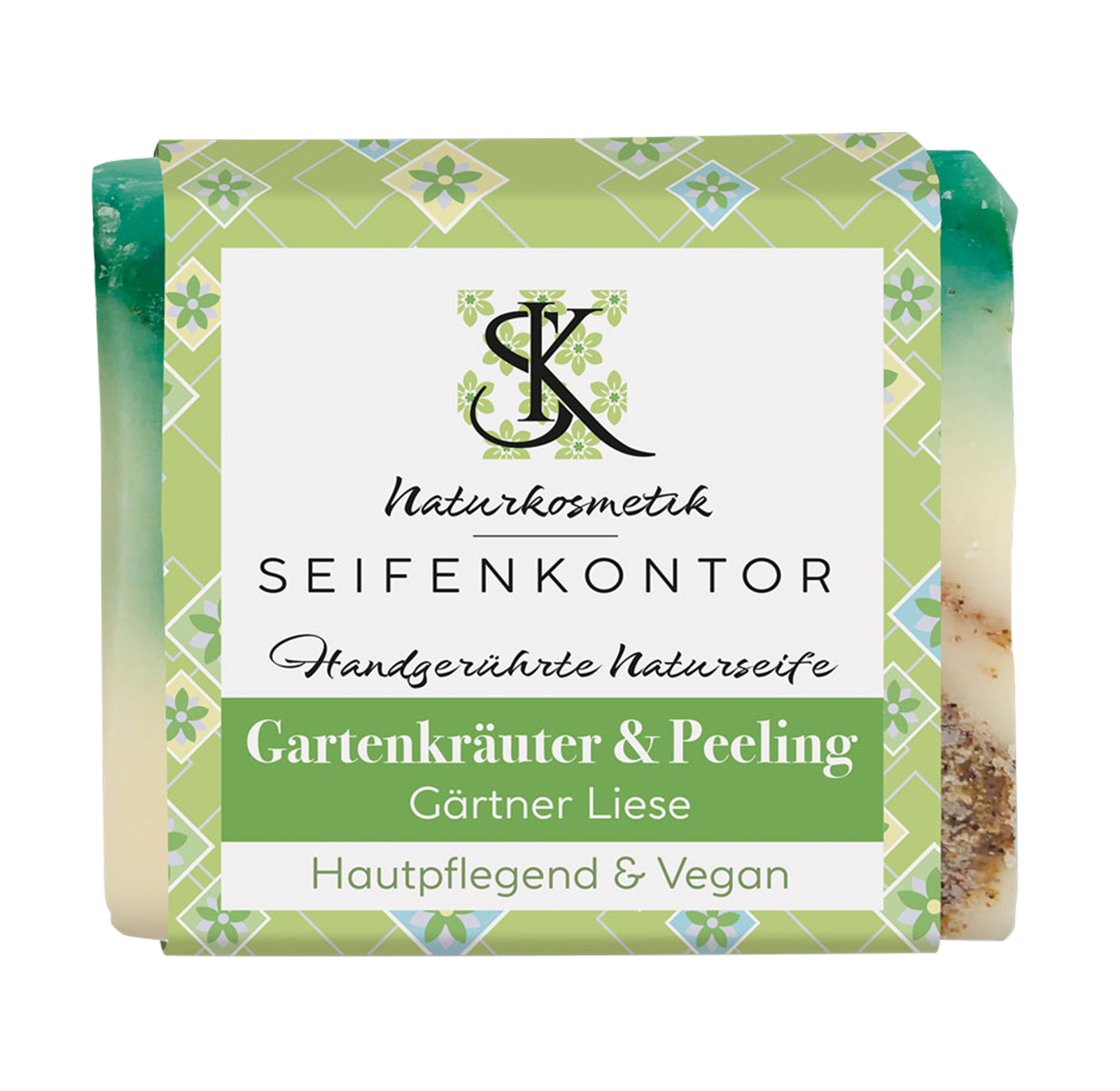 Savon naturel Gardener Liese 90 g - Herbes du jardin et gommage
