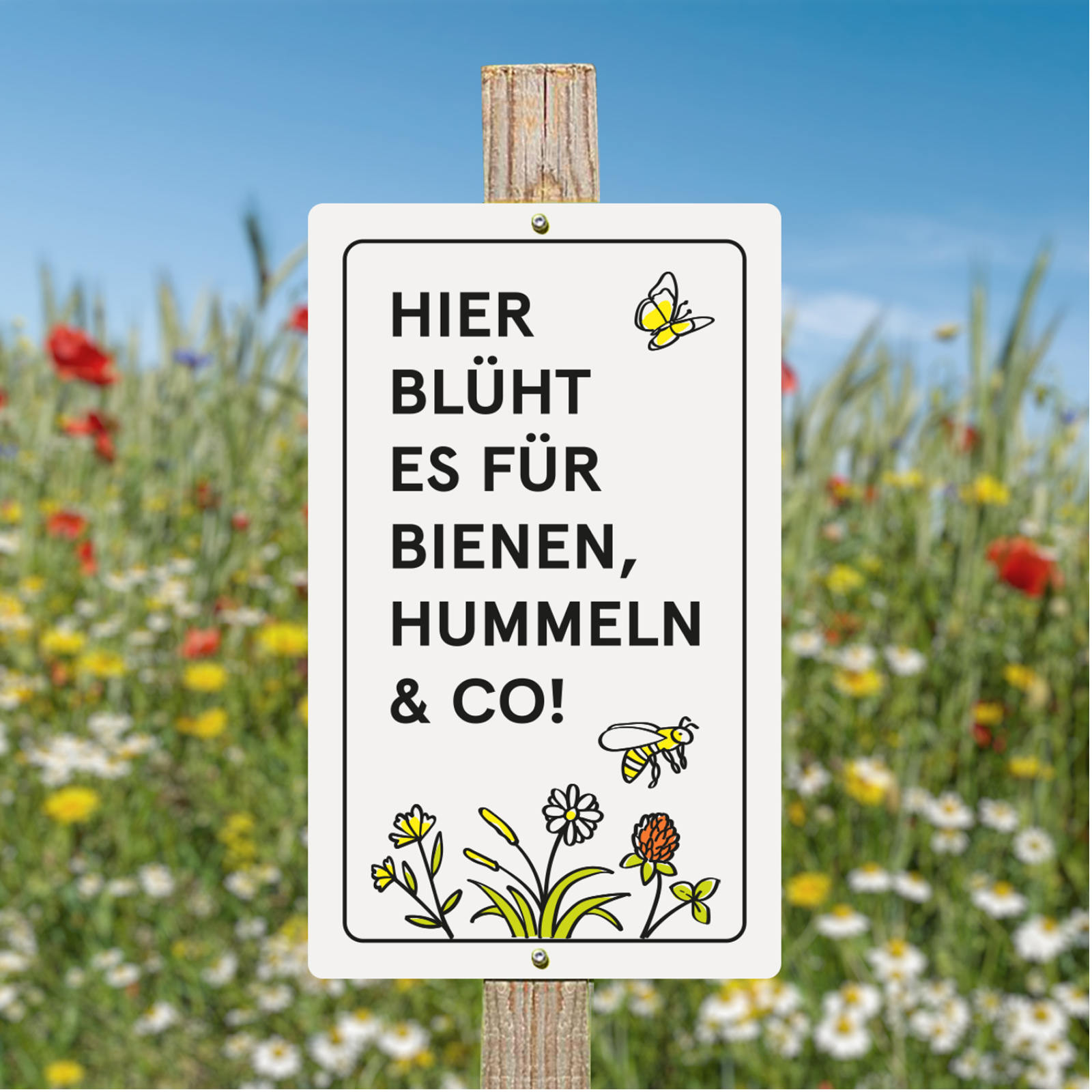 Schild Blühstreifen