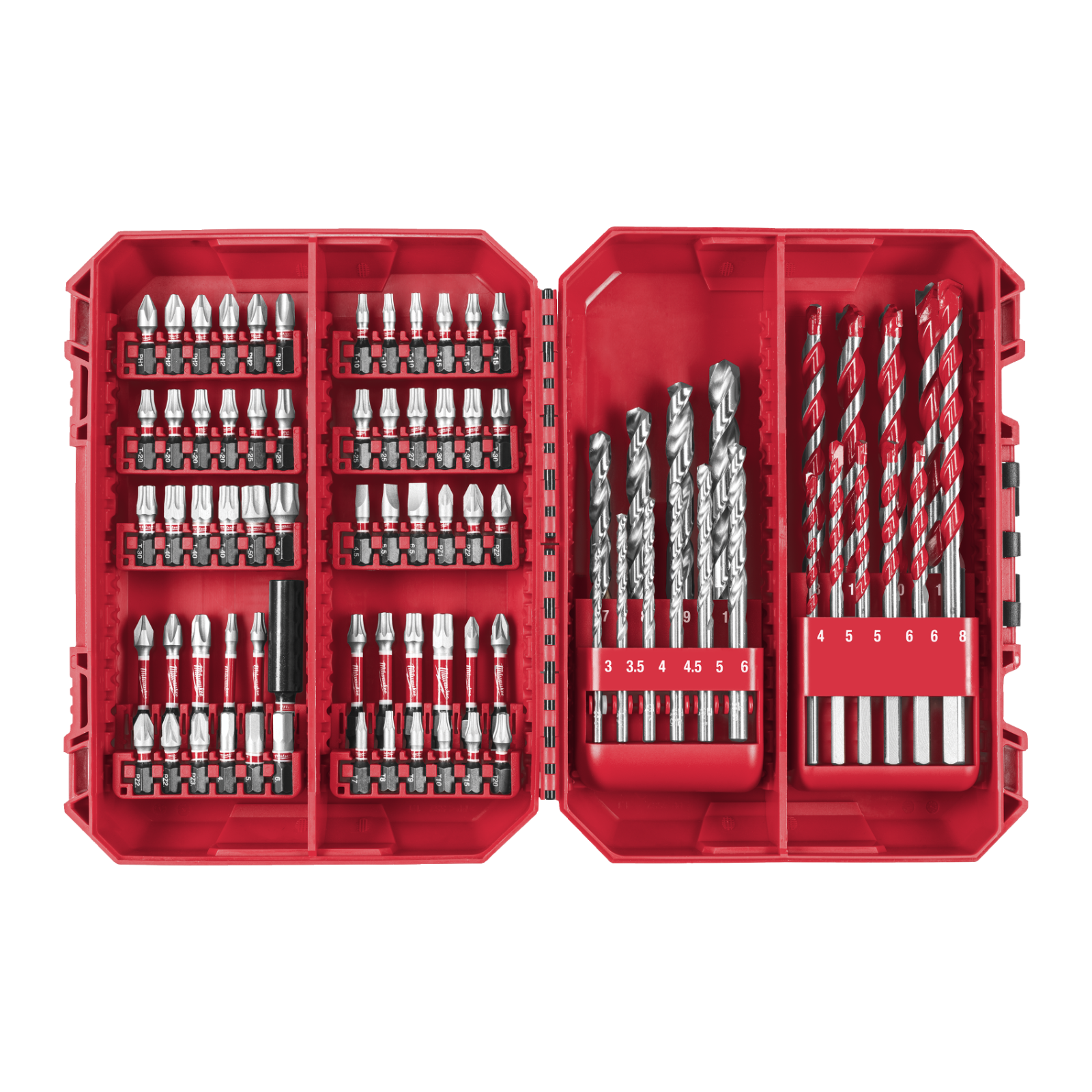 Schraub-Bohrer-Set  80 tlg mit Rundschaftaufnahme