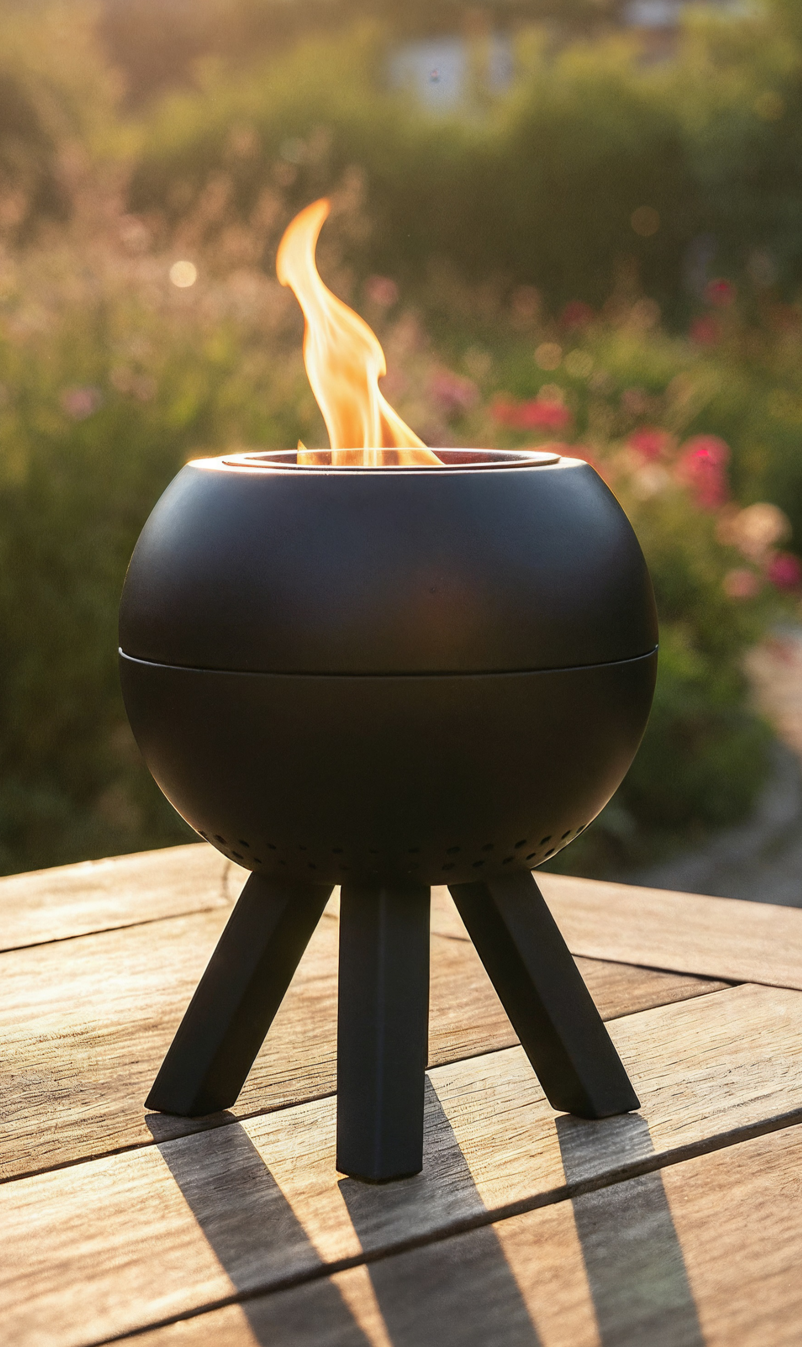 Tischfeuer Peluma schwarz